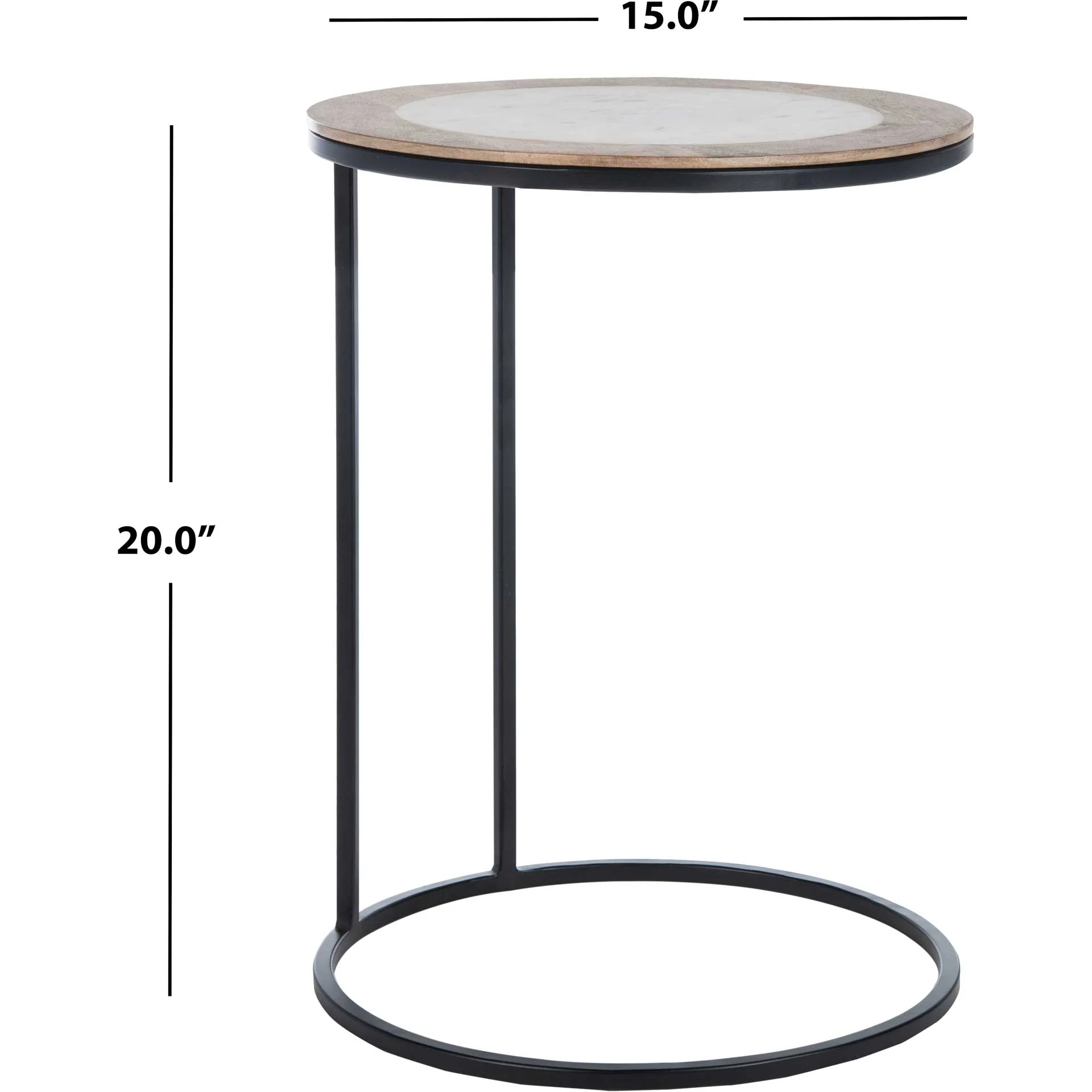 Gear Agate Side Table White Marble - Image 6