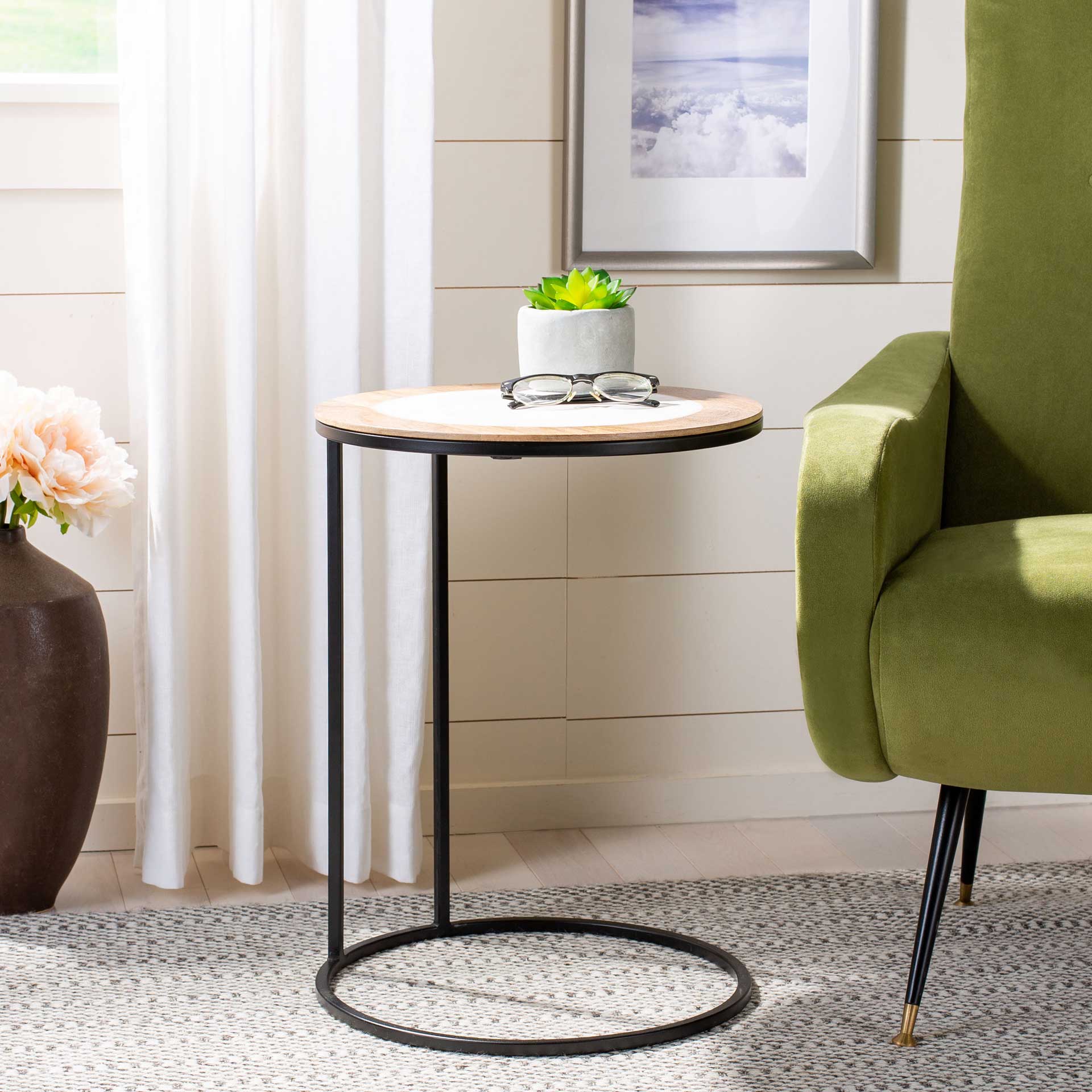 Gear Agate Side Table White Marble - Image 7
