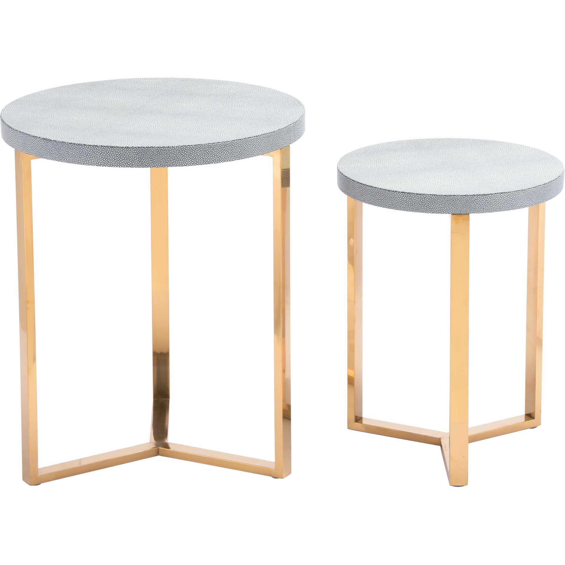 Gela 2-Piece Round Table Gray - Image 2