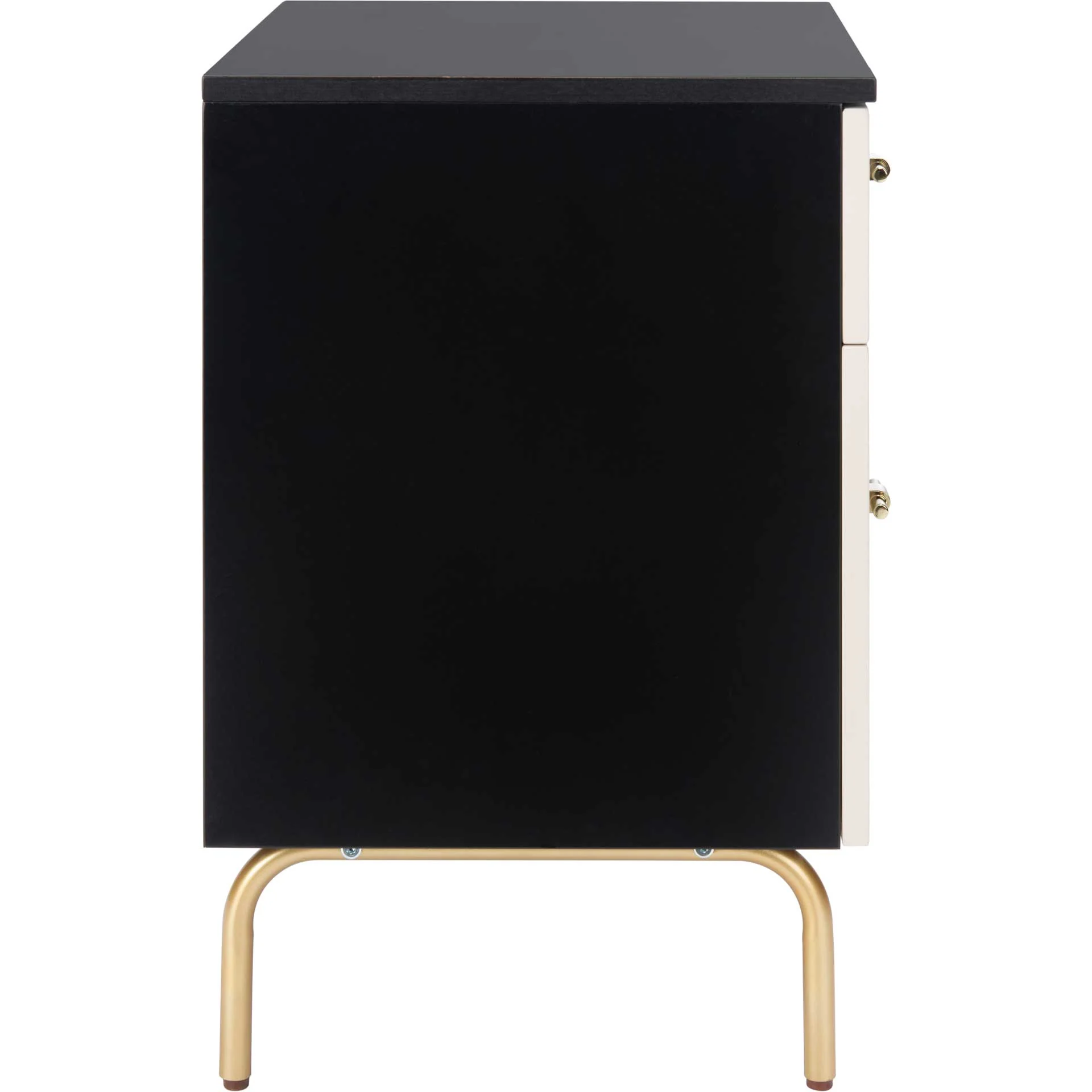 Gemma 2 Drawer Nightstand Black/White Washed - Image 3