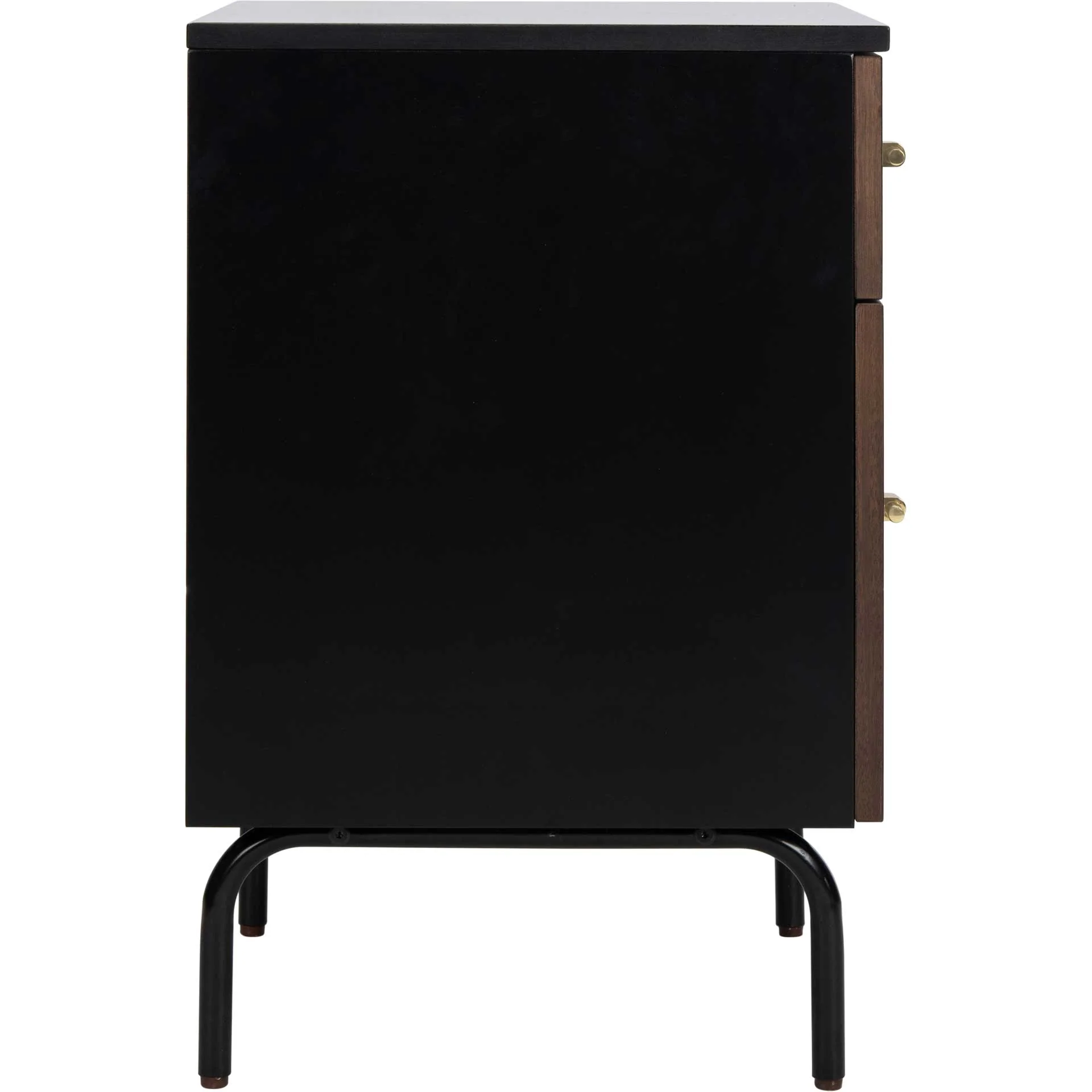 Gemma 2 Drawer Nightstand Walnut/Black - Image 3