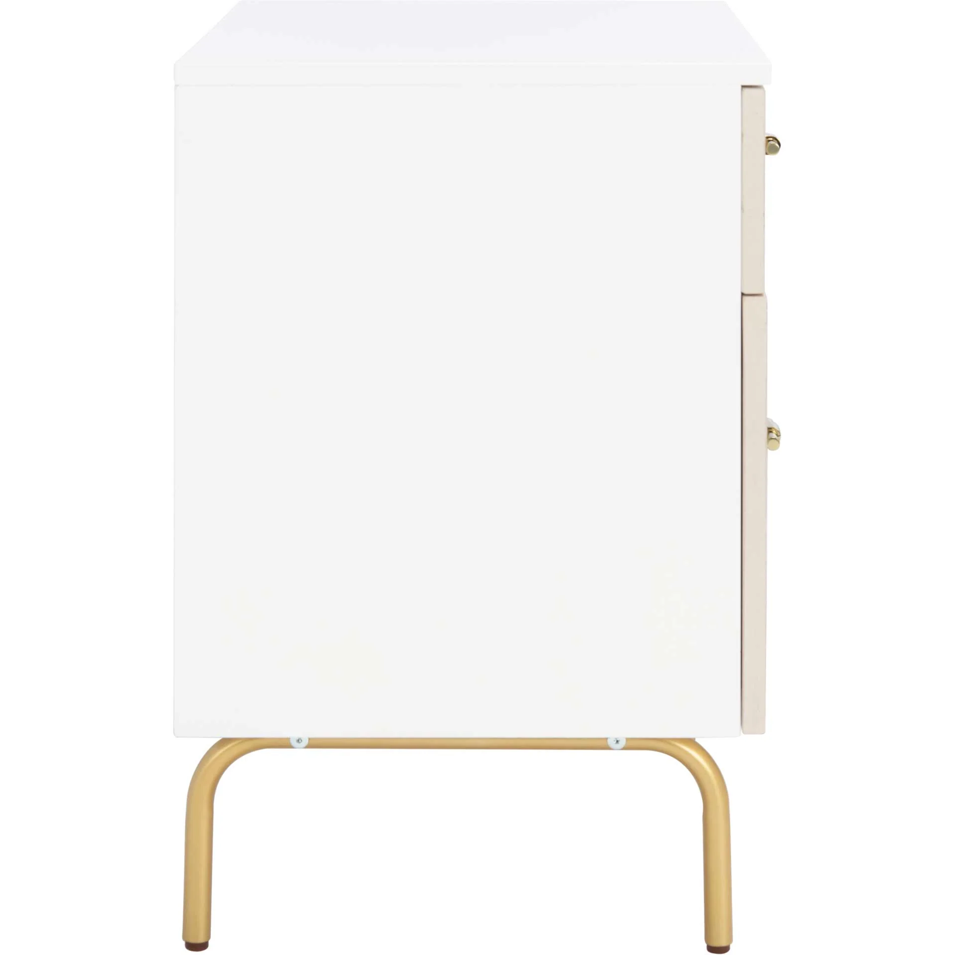 Gemma 2 Drawer Nightstand White/White Washed - Image 3