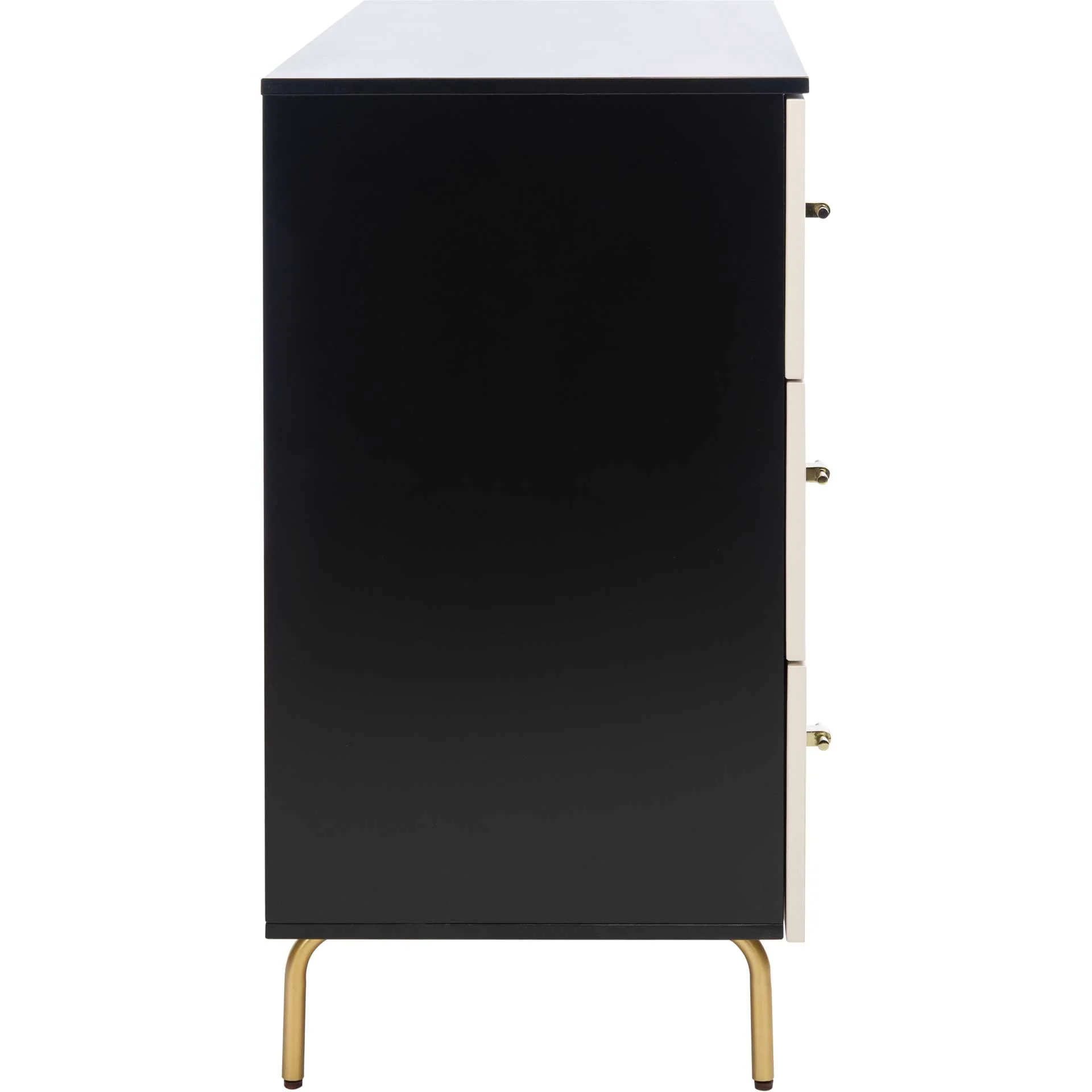 Gemma 3 Drawer Dresser Black/White Washed - Image 3