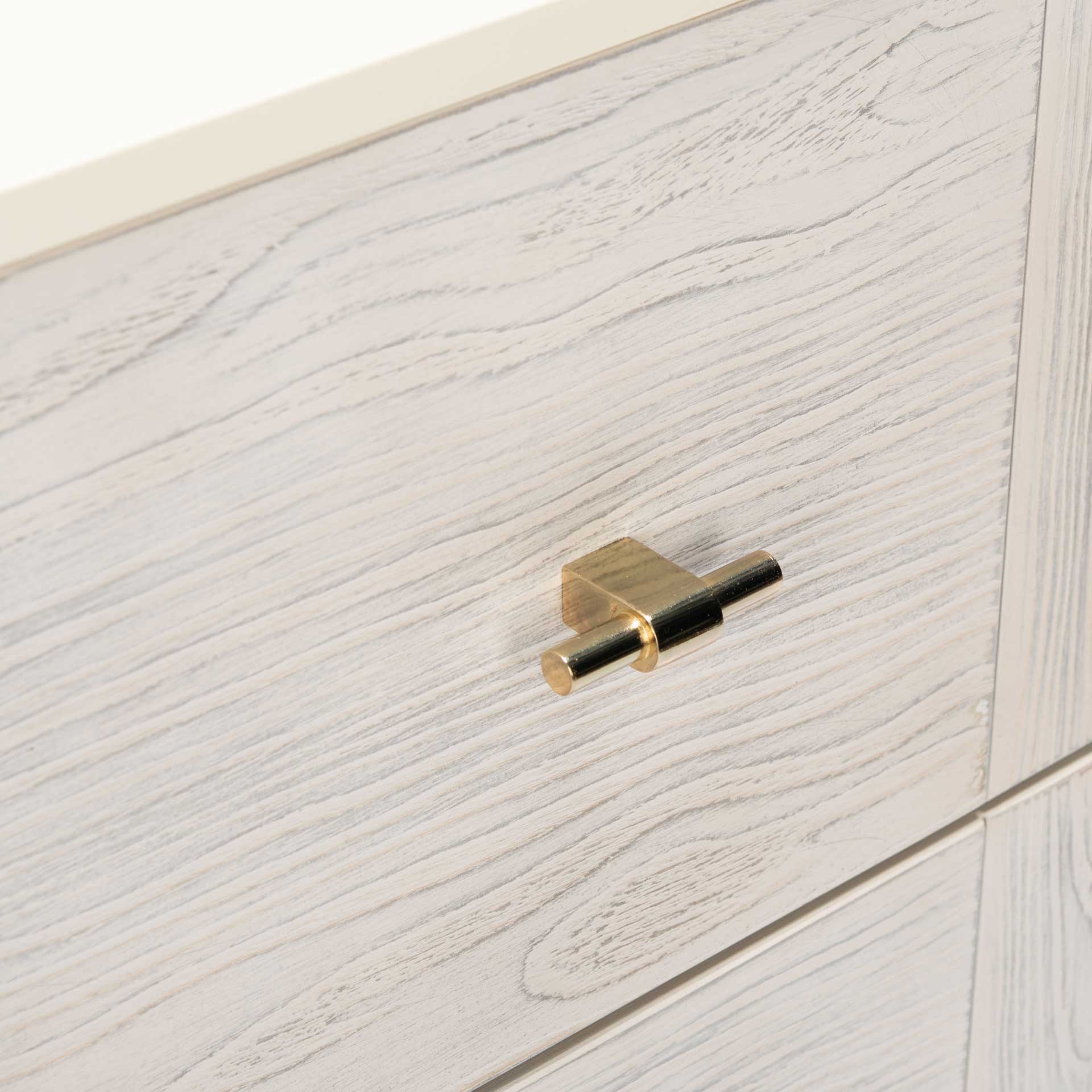 Gemma 3 Drawer Dresser Cream/White Washed - Image 6