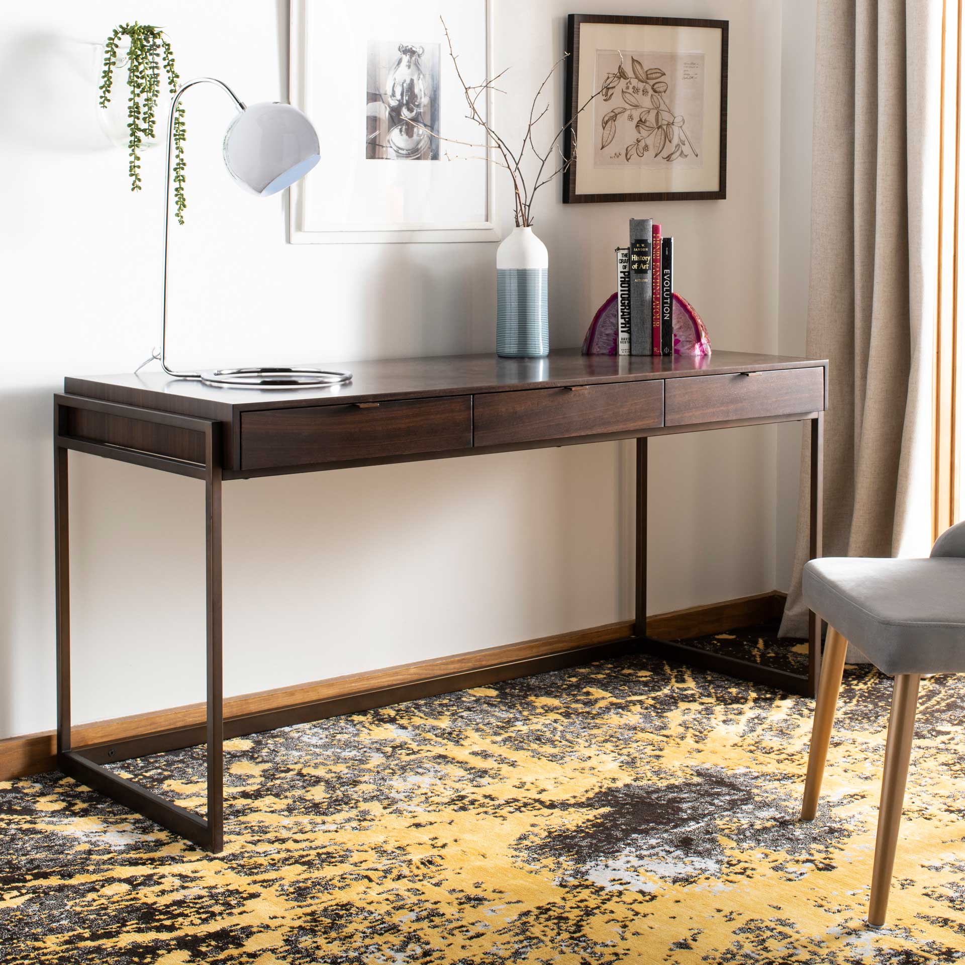 Gemma 3-Drawer Writing Desk Writing - Image 8