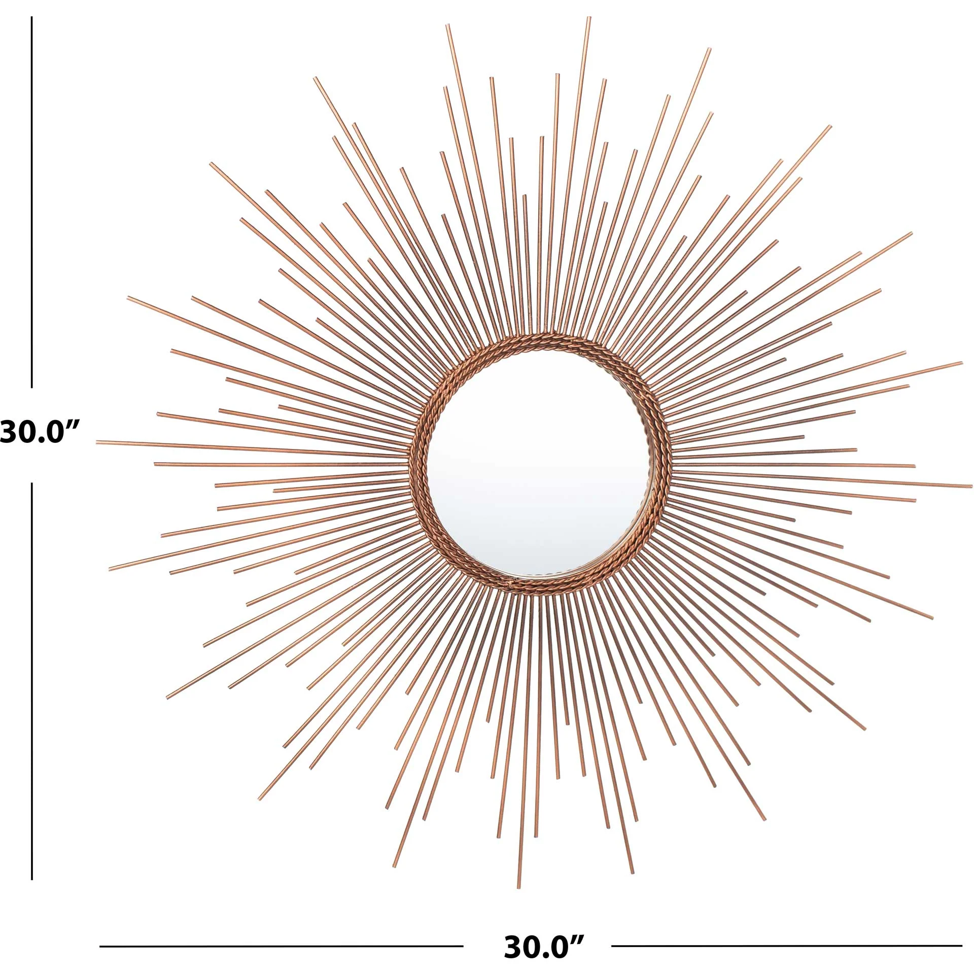 Gemma Sunburst Mirror Copper - Image 2