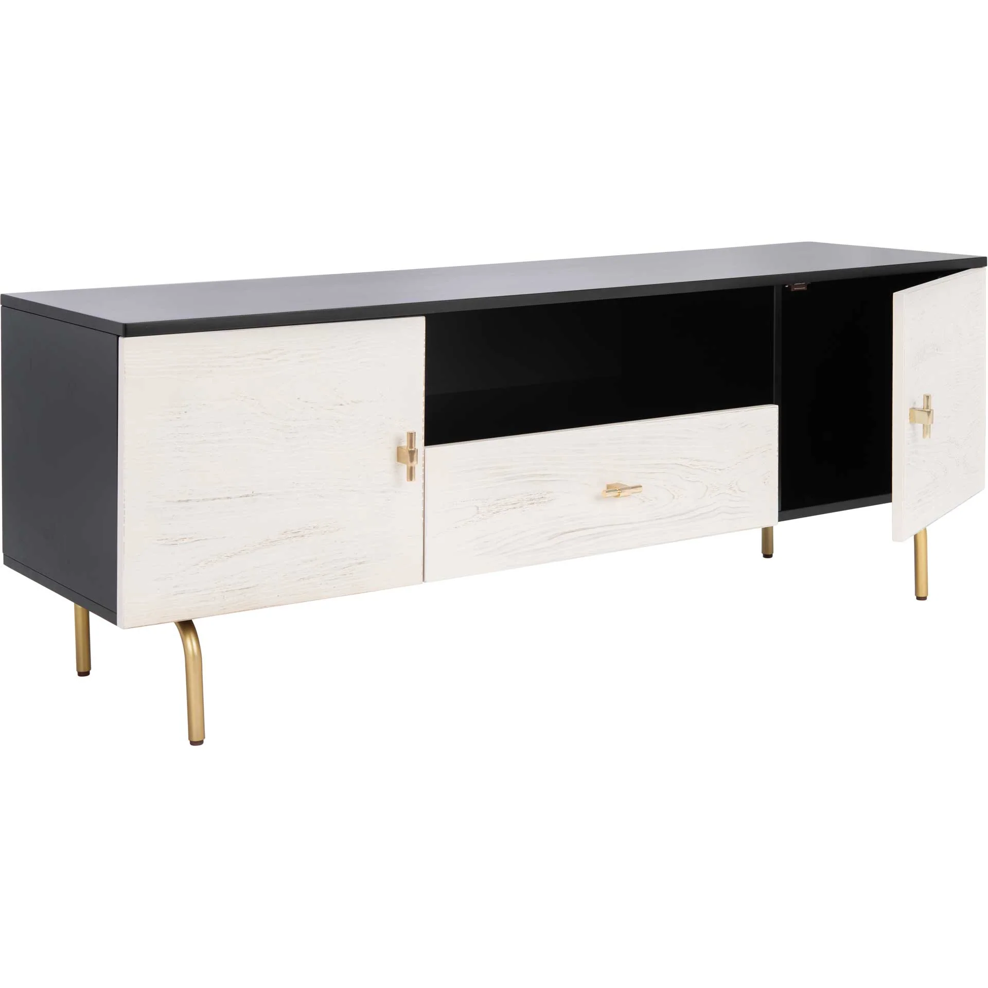 Gemma TV Stand Black/White Washed - Image 2