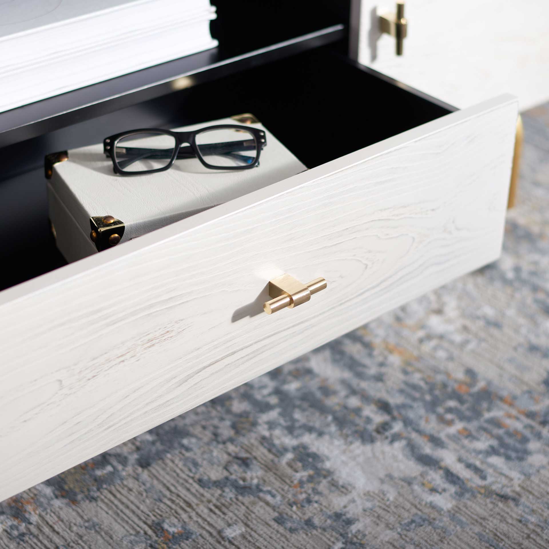 Gemma TV Stand Black/White Washed - Image 7