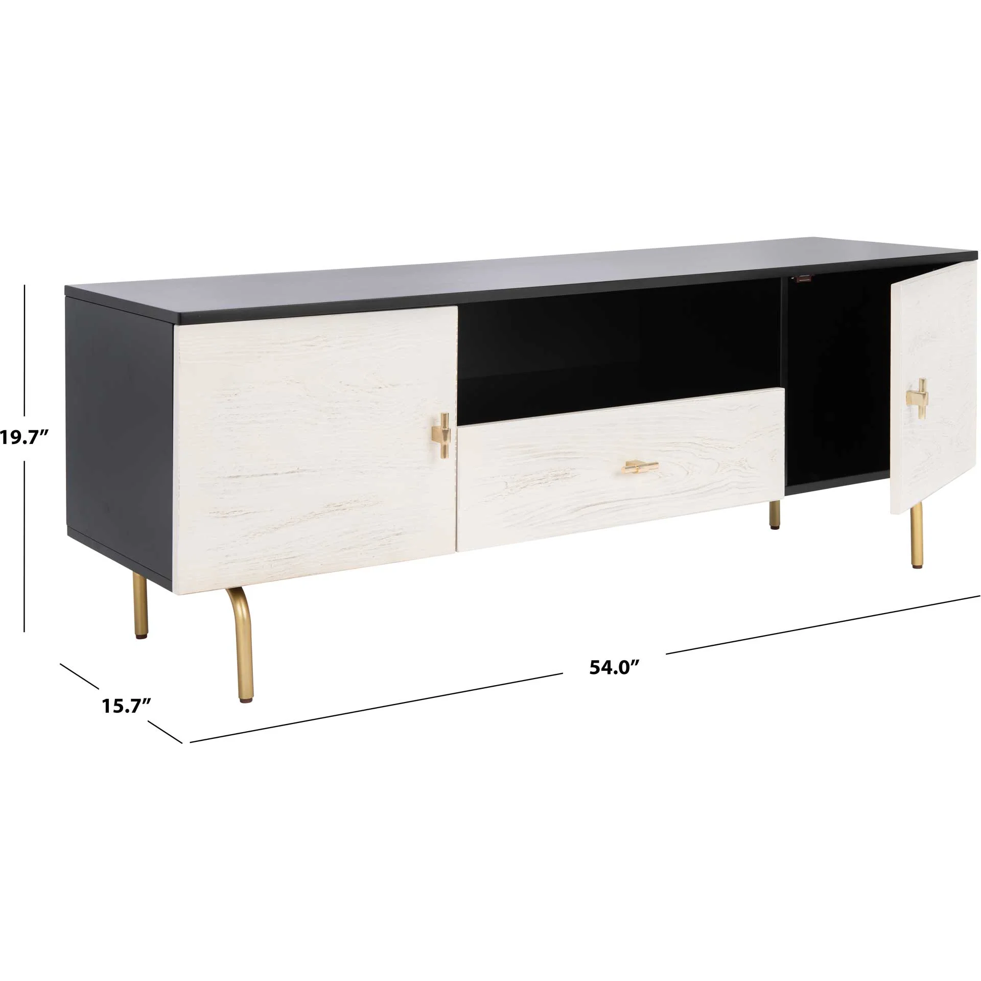 Gemma TV Stand Black/White Washed - Image 9