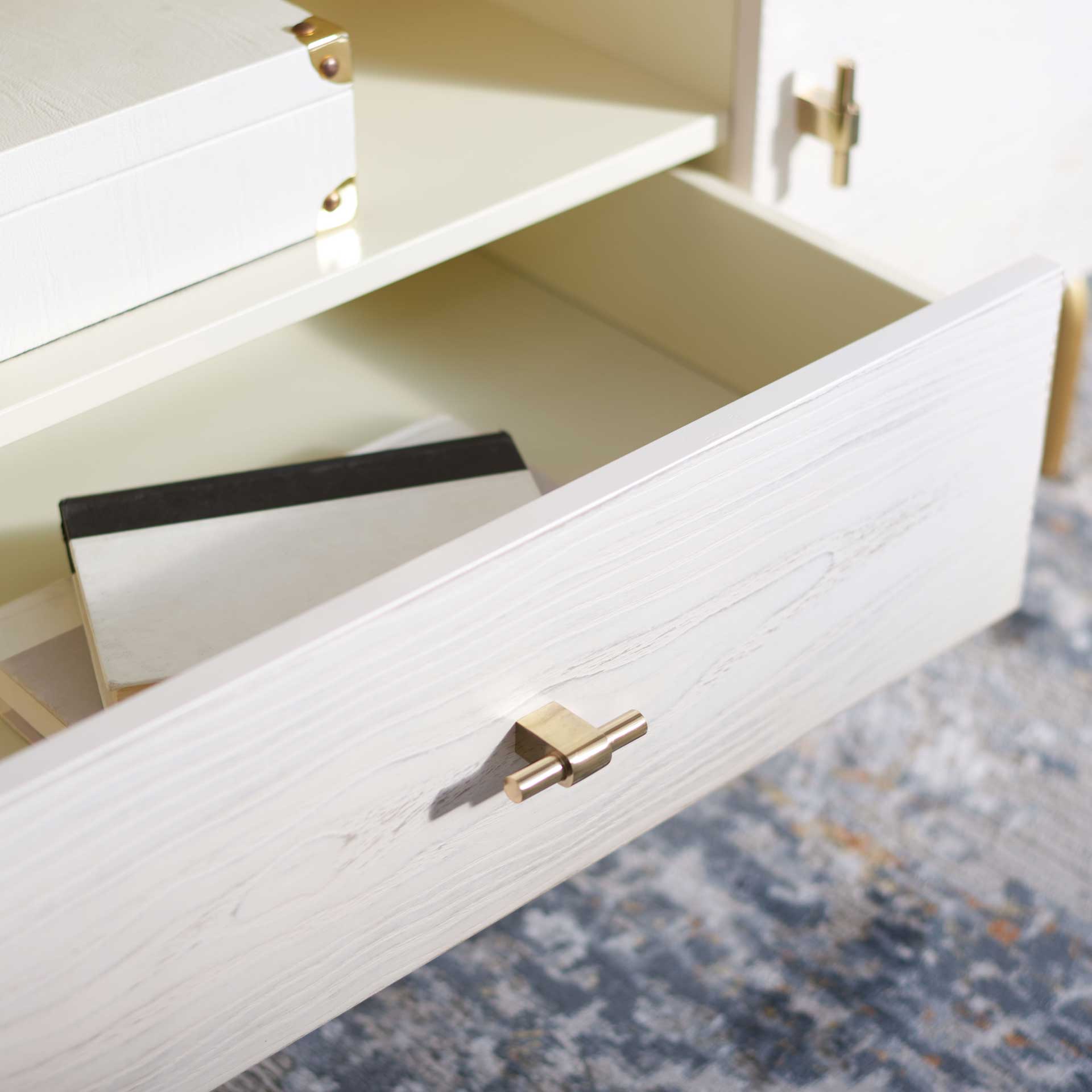Gemma TV Stand Cream/White Washed - Image 7