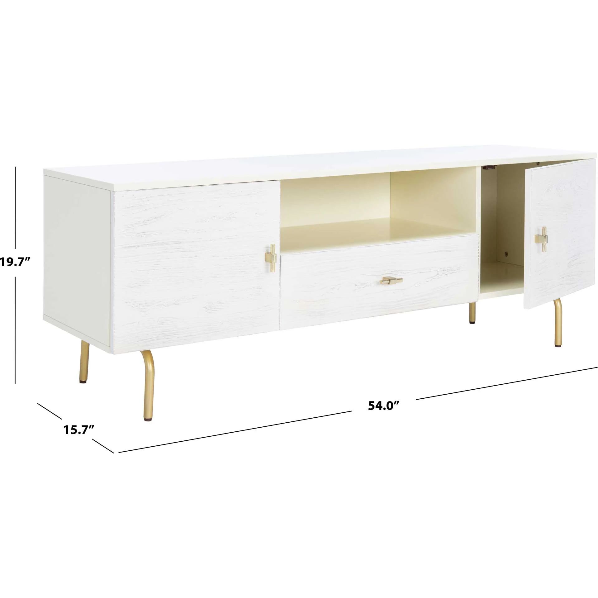 Gemma TV Stand Cream/White Washed - Image 9