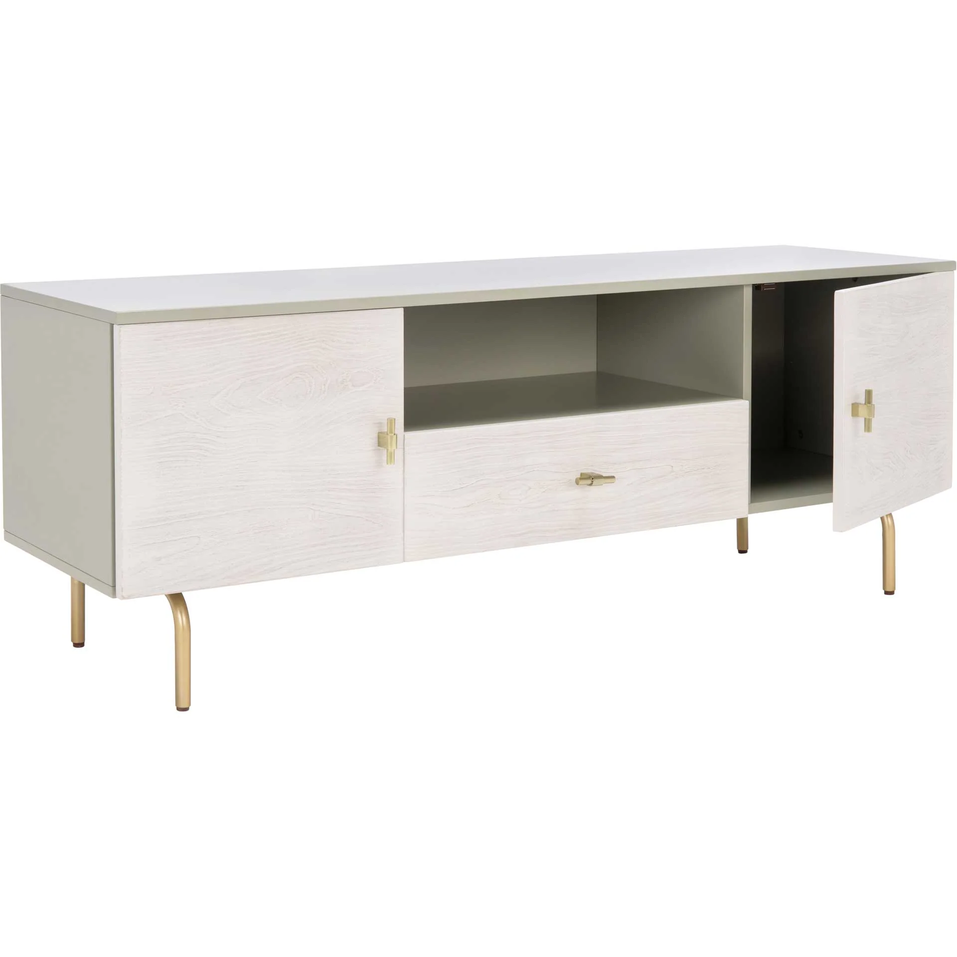 Gemma TV Stand Gray/White Washed - Image 2