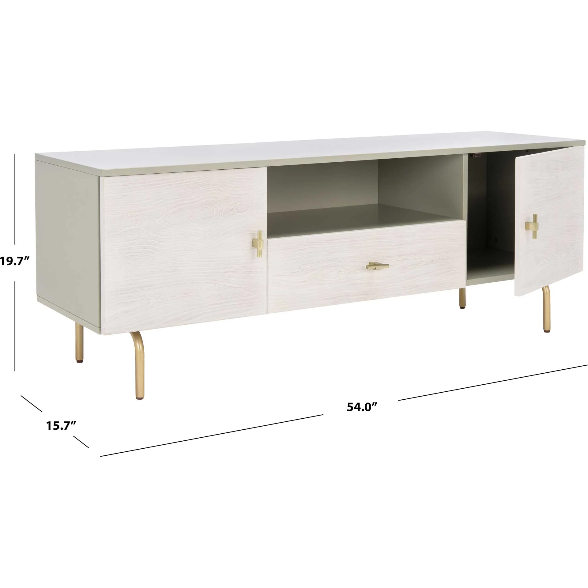 Gemma TV Stand Gray/White Washed - Image 9