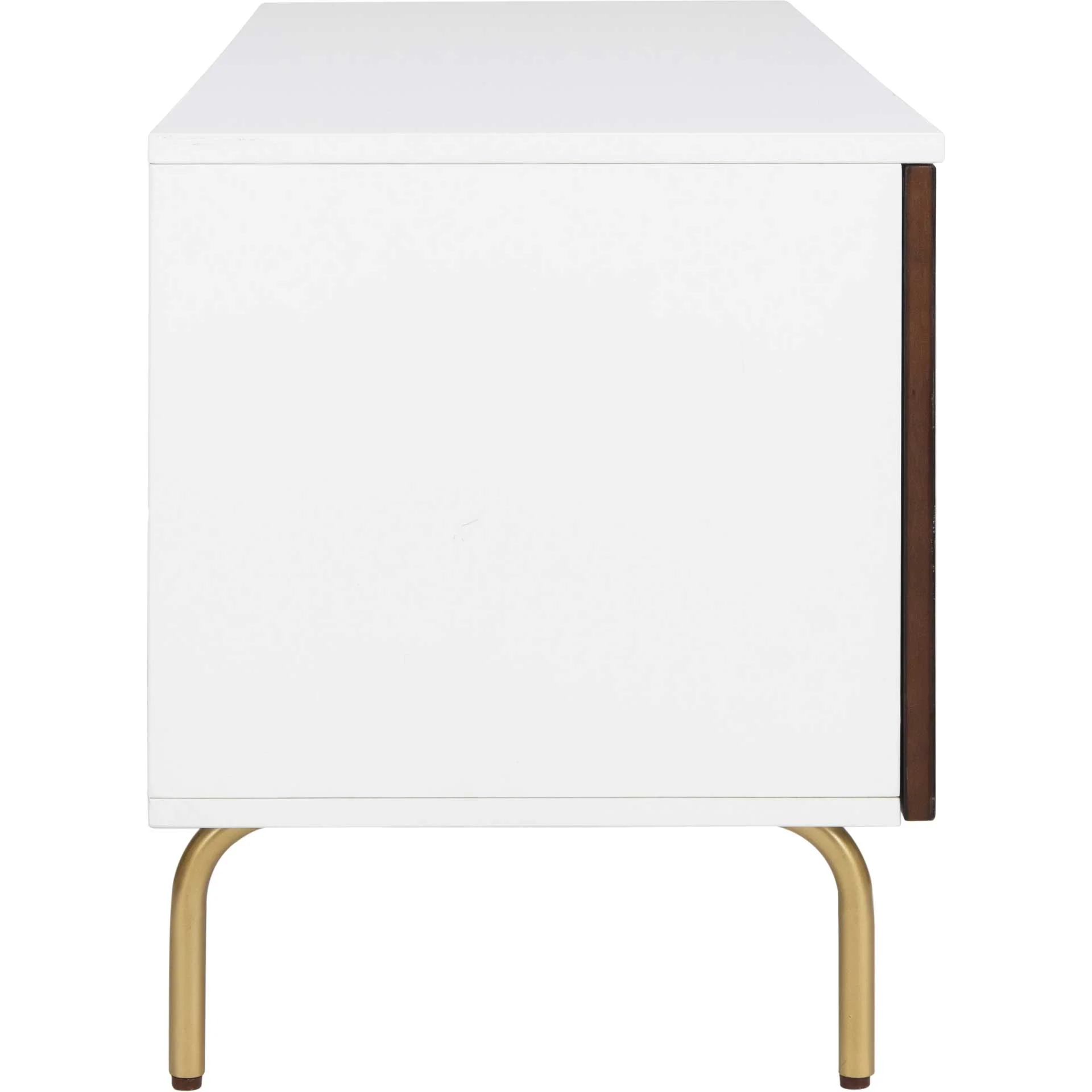 Gemma TV Stand Walnut/White/Gold - Image 3