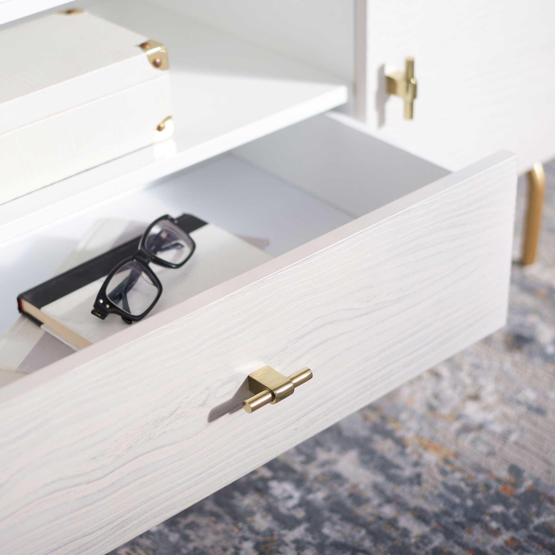 Gemma TV Stand White/White Washed - Image 7