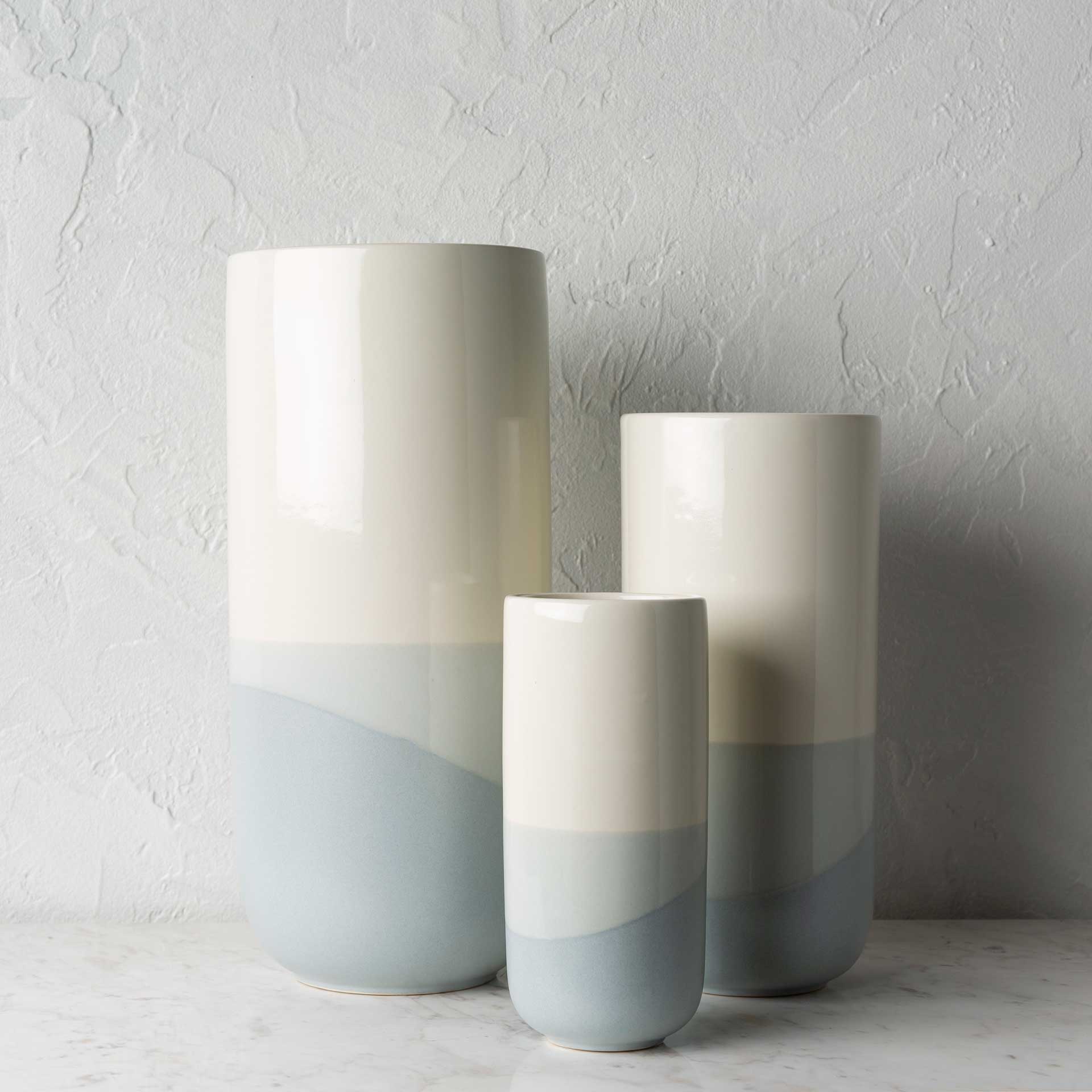 Genevieve Vase Cream/Light Gray - Image 2