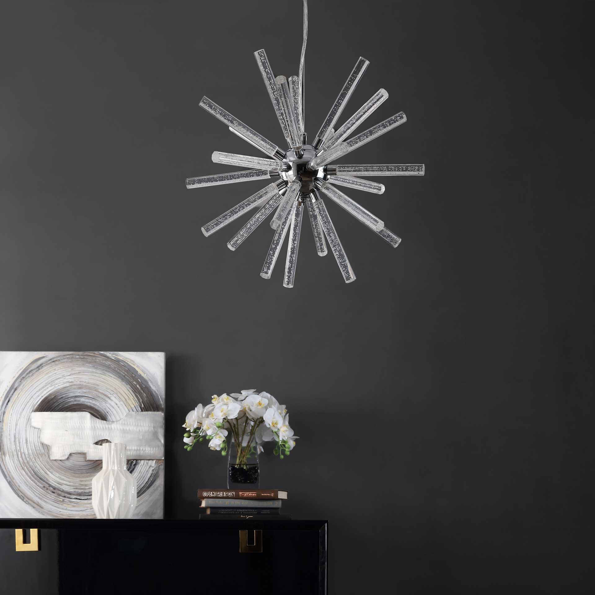Genevra LED Pendant Chrome/Clear - Image 3