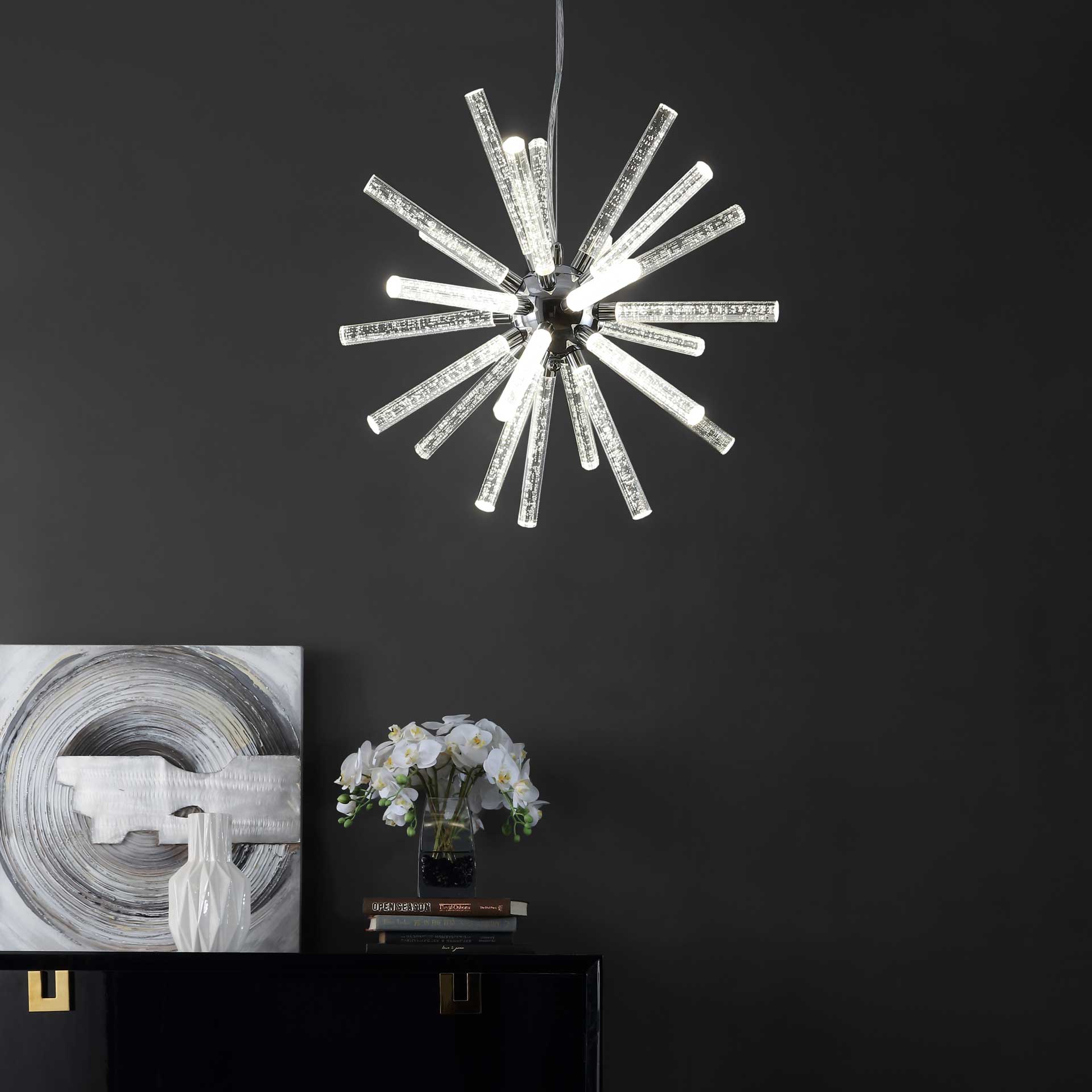 Genevra LED Pendant Chrome/Clear - Image 4