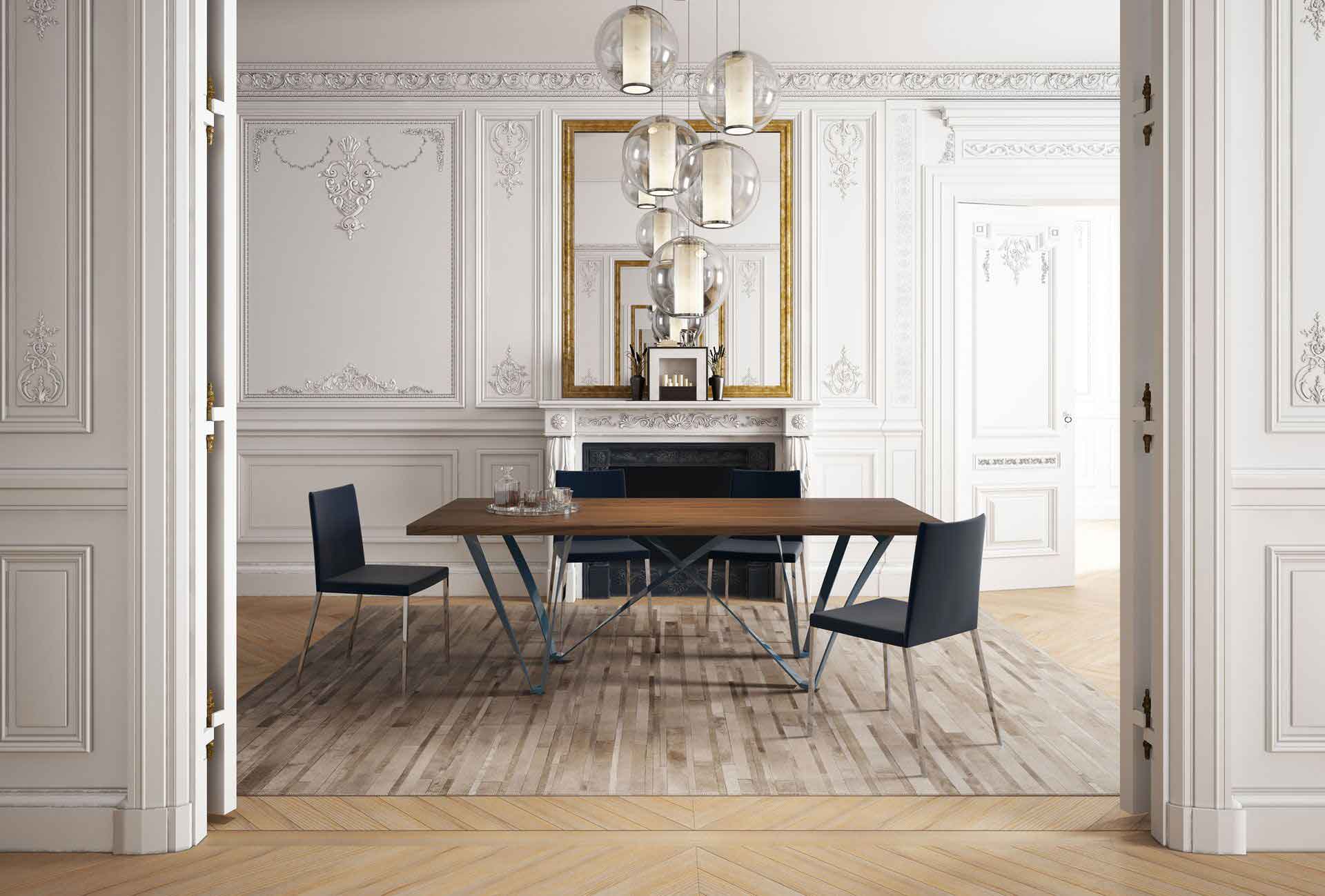 Genoa Dining Table Canaletto Walnut/Deep Ocean - Image 3