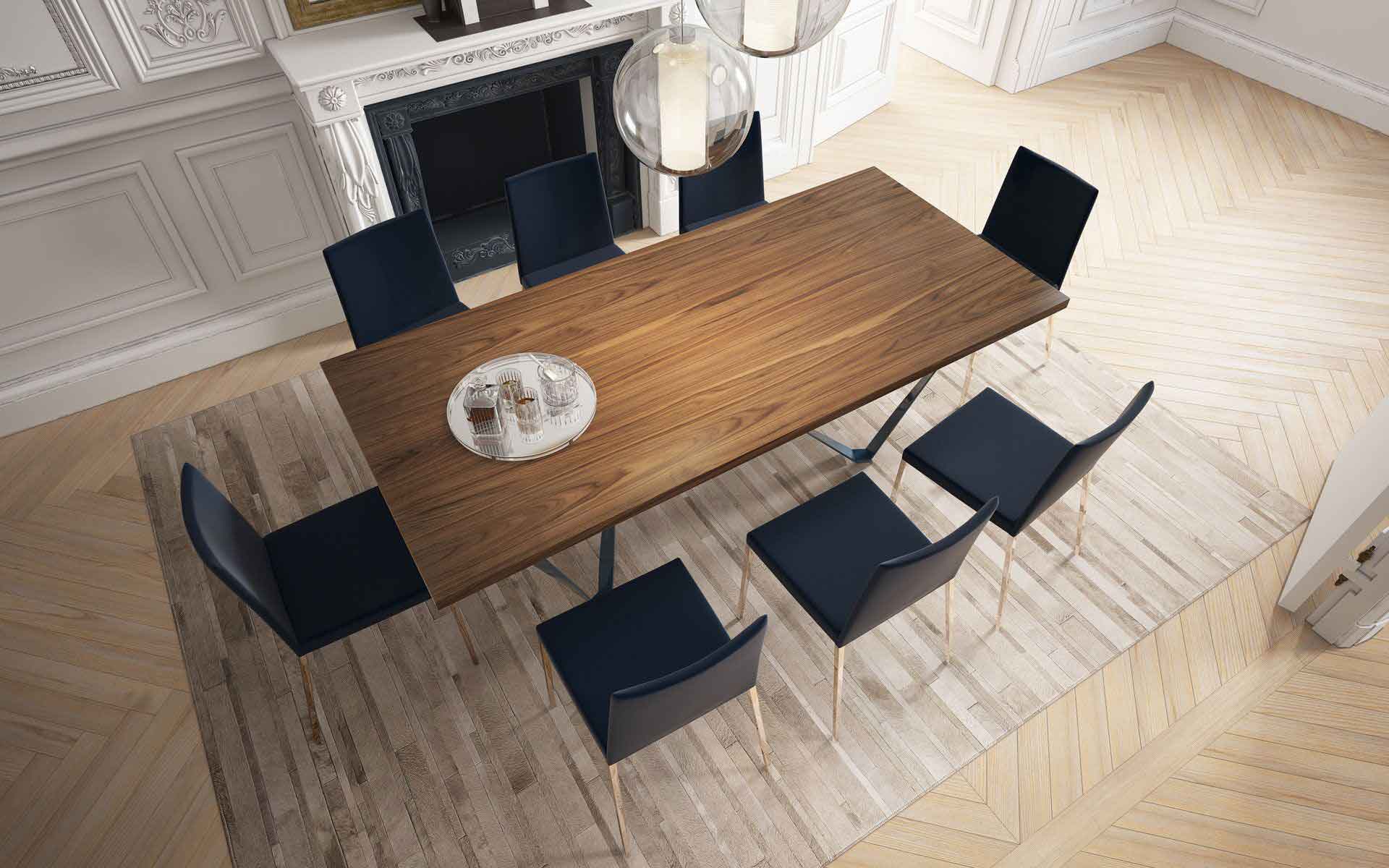 Genoa Dining Table Canaletto Walnut/Deep Ocean - Image 5
