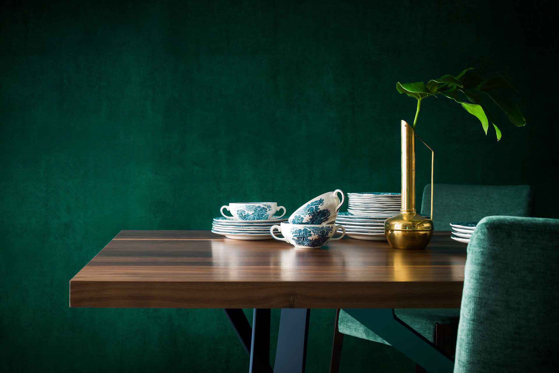 Genoa Dining Table Canaletto Walnut/Deep Ocean - Image 7