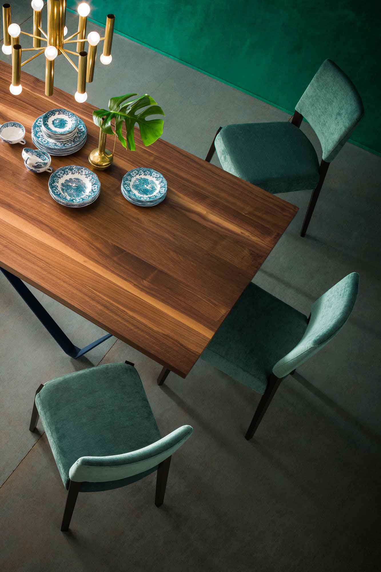 Genoa Dining Table Canaletto Walnut/Deep Ocean - Image 8