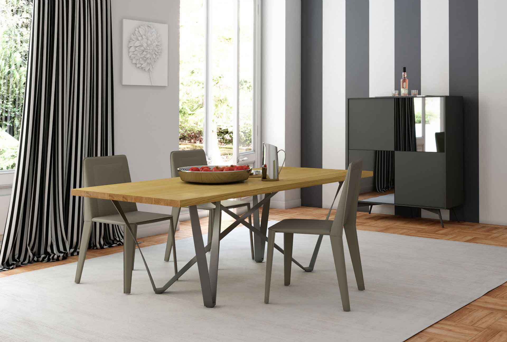 Genoa Dining Table Natural Oak/Anthracite - Image 8