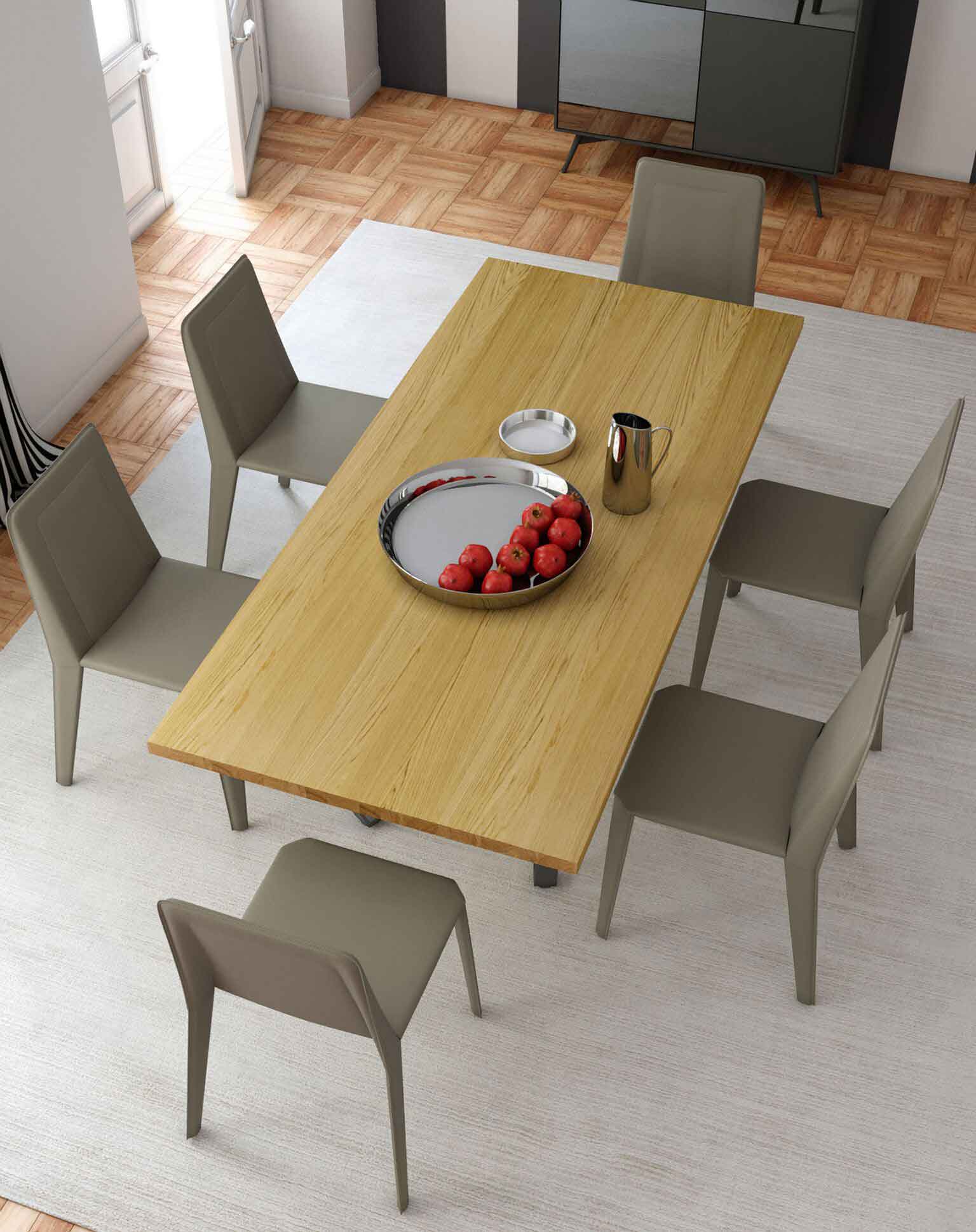 Genoa Dining Table Natural Oak/Anthracite - Image 9