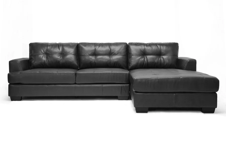 Genoa Sectional Sofa Black - Image 2