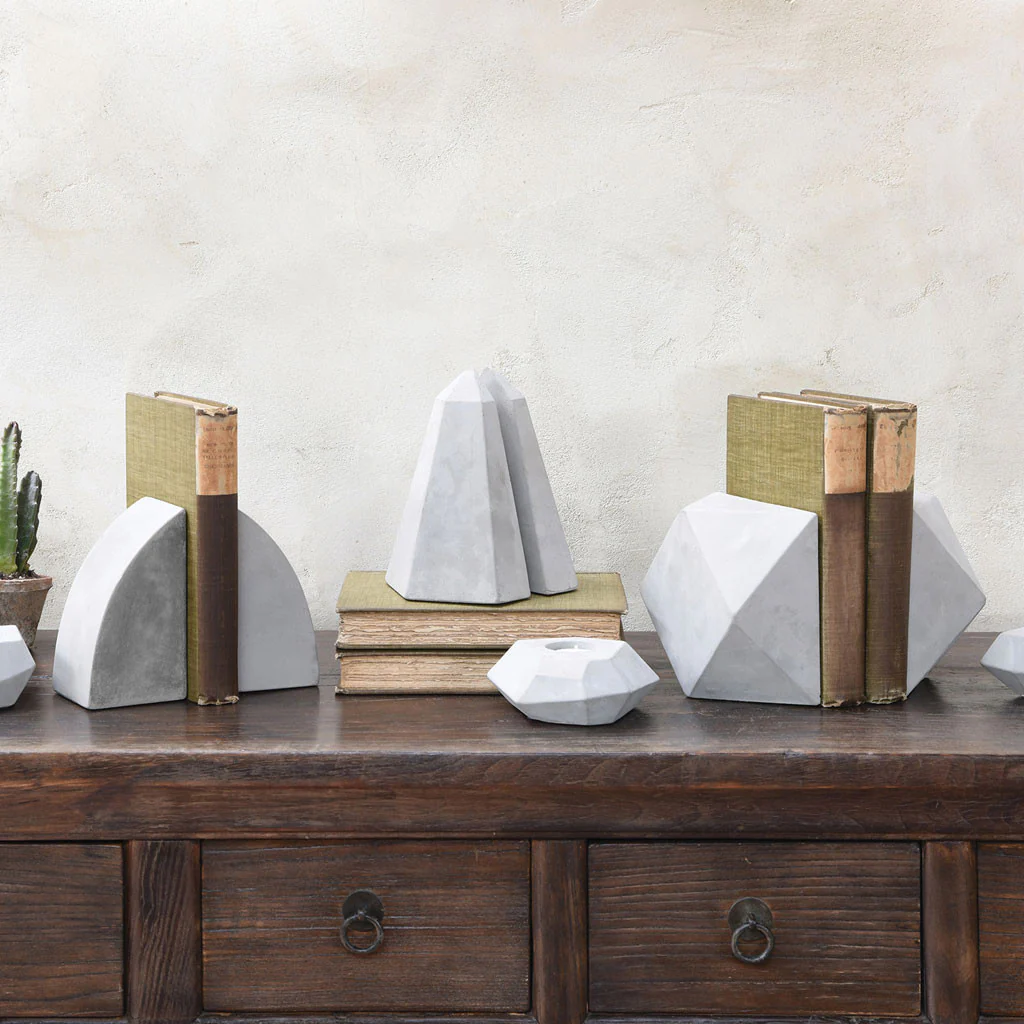 Geometric Cement Bookends Cuboctahedron - Image 4