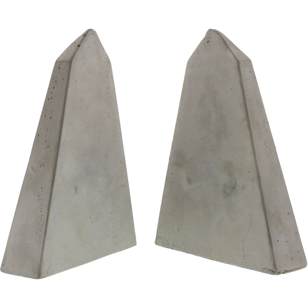 Geometric Cement Bookends Obelisk - Image 2
