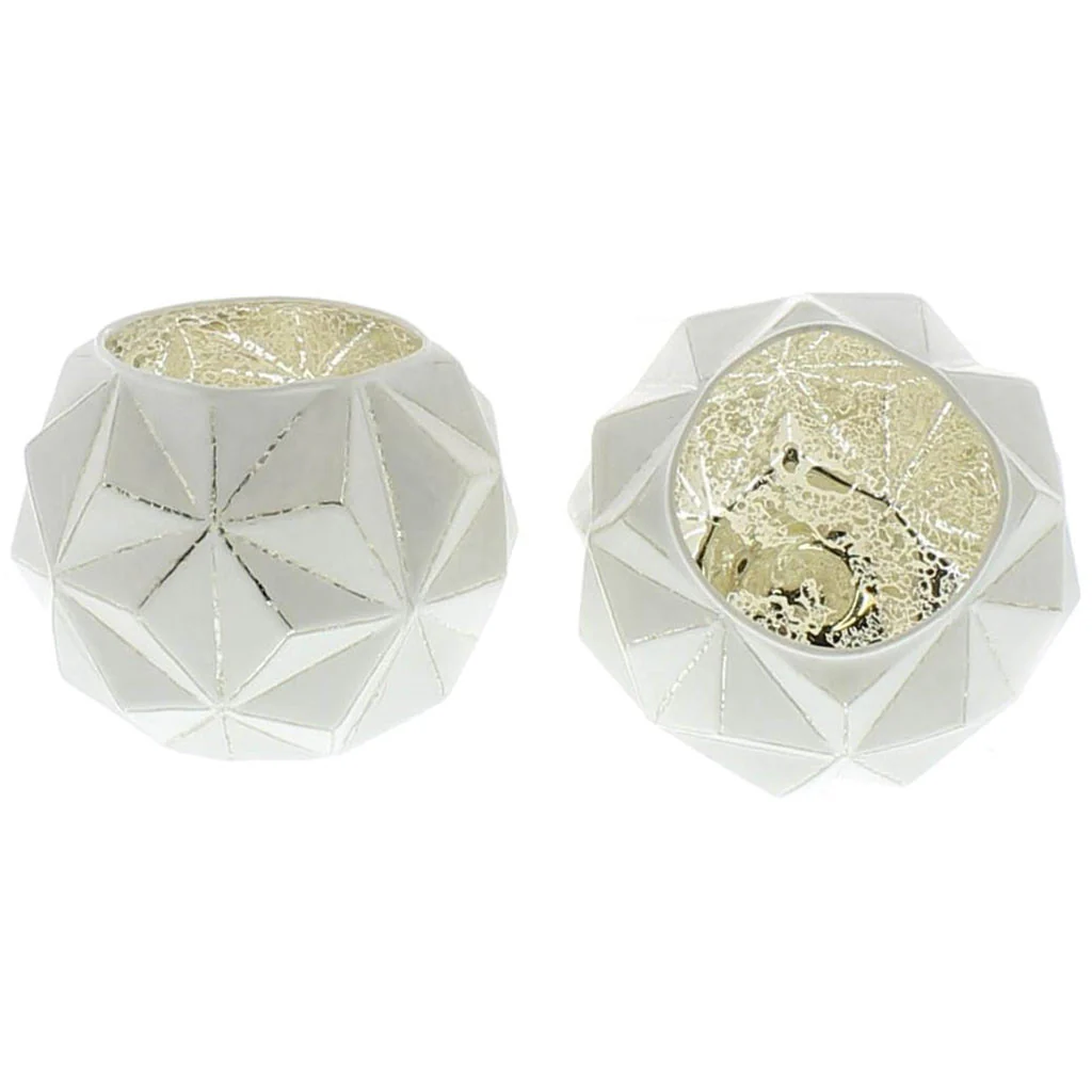 Geometric Glass Votive Cups (Set of 2) - Image 2