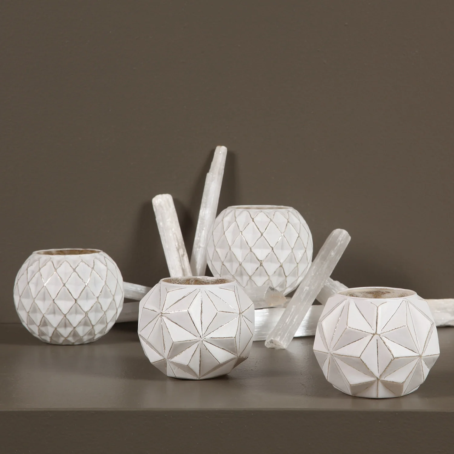 Geometric Glass Votive Cups (Set of 2) - Image 5