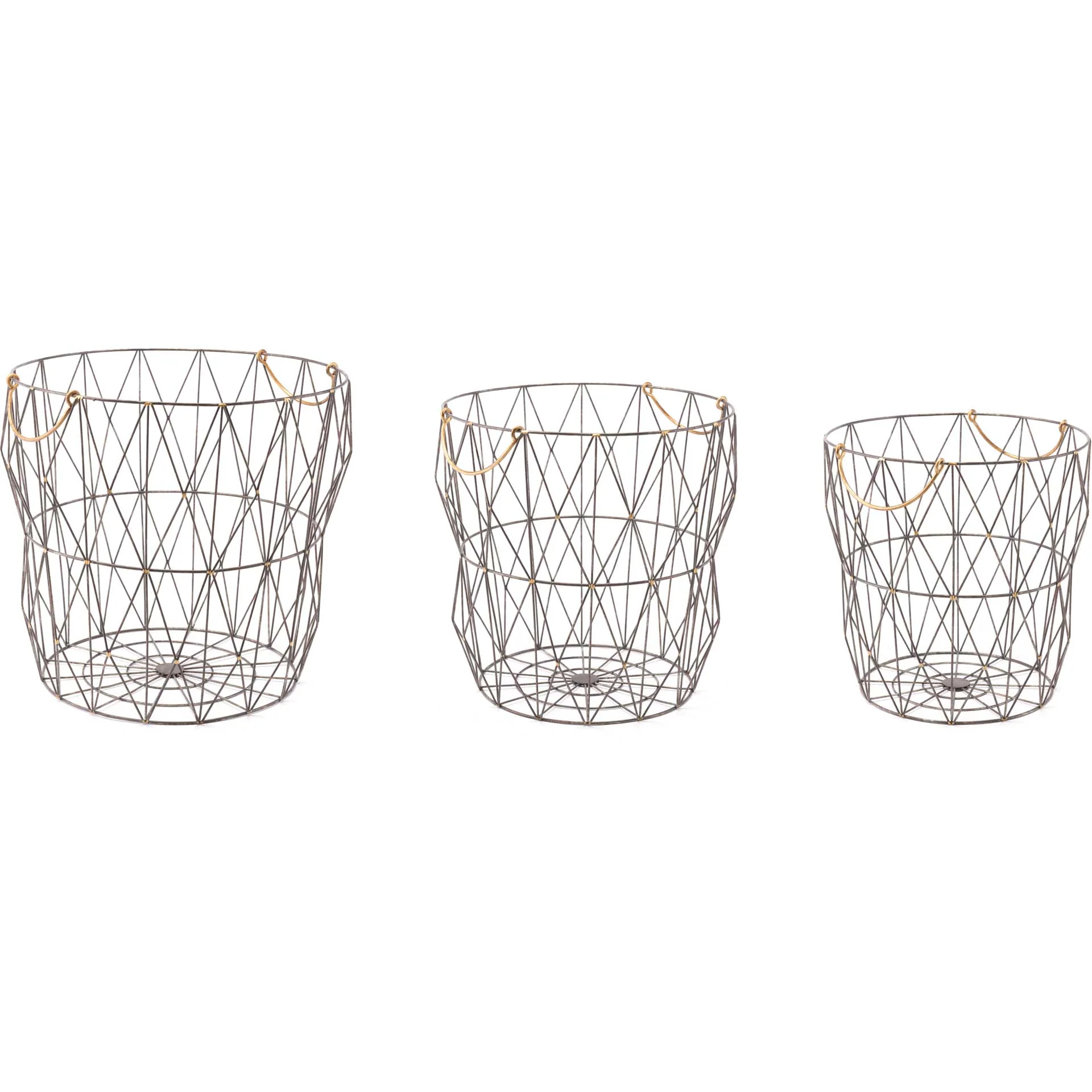 Geometric Wire Basket Antique - Image 2