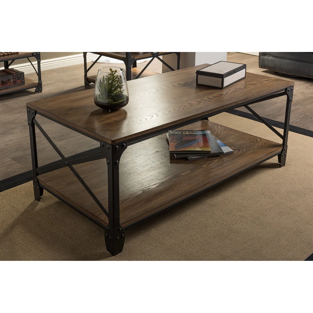George Vintage Coffee Table Distressed Wood - Image 4