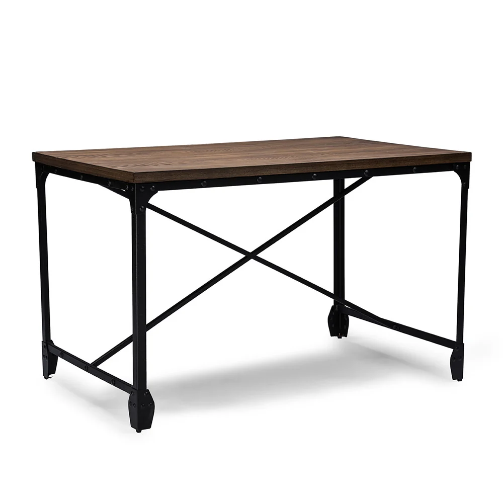 George Vintage Desk Distressed Wood - Image 2