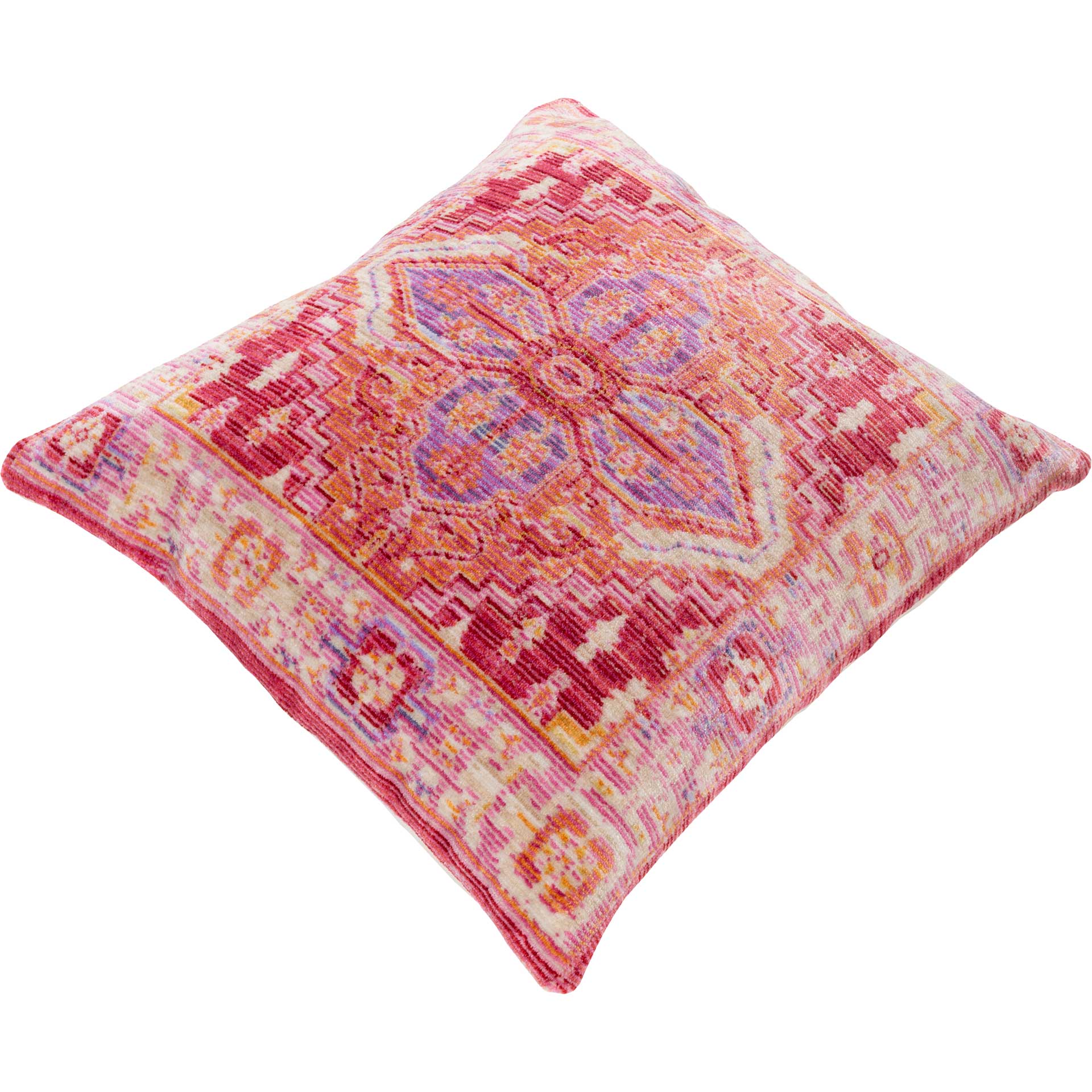 Georgia Pillow Beige/Bright Pink/Cream - Image 2