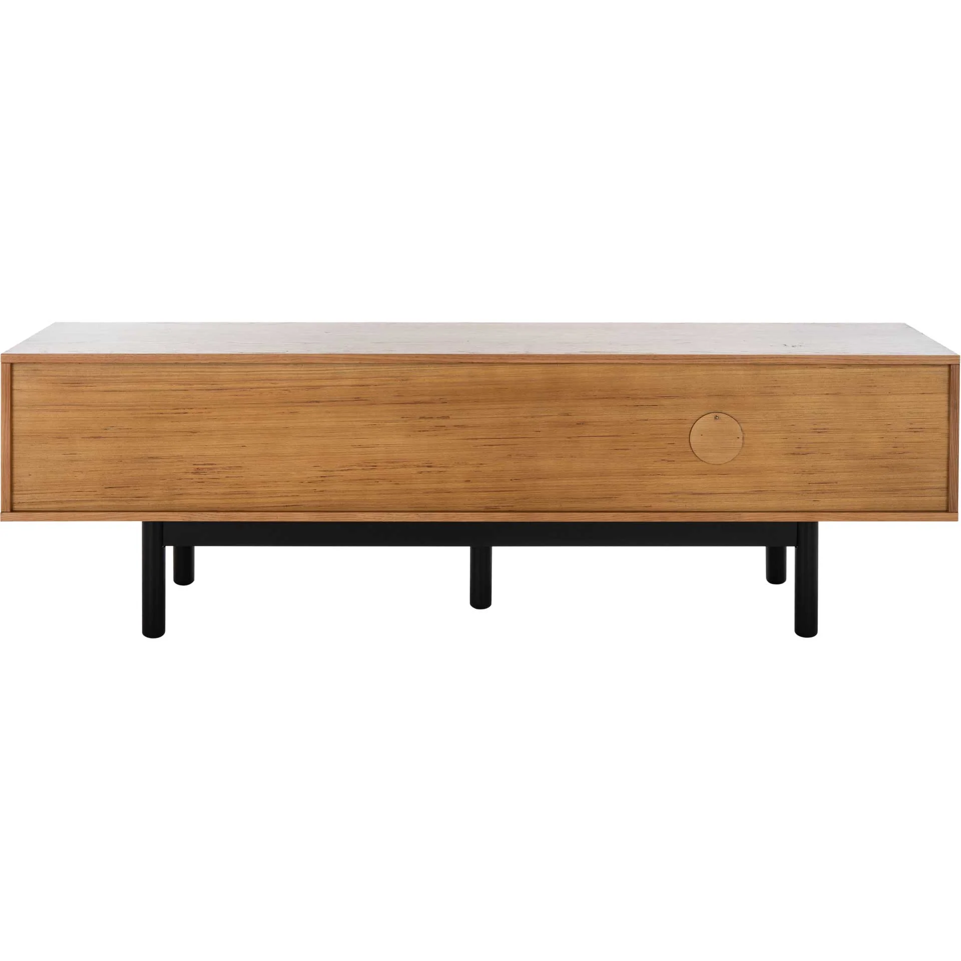 Geri 2 Drawer Media Stand Oak/Black - Image 3