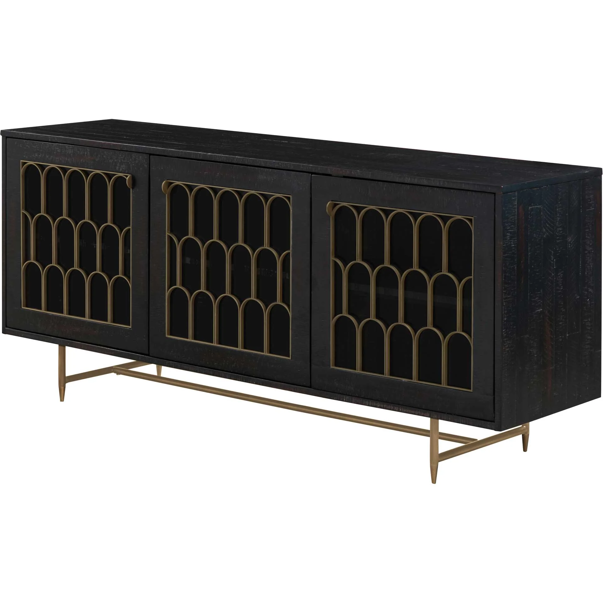Gershwin Wood Buffet Black/Brass - Image 2