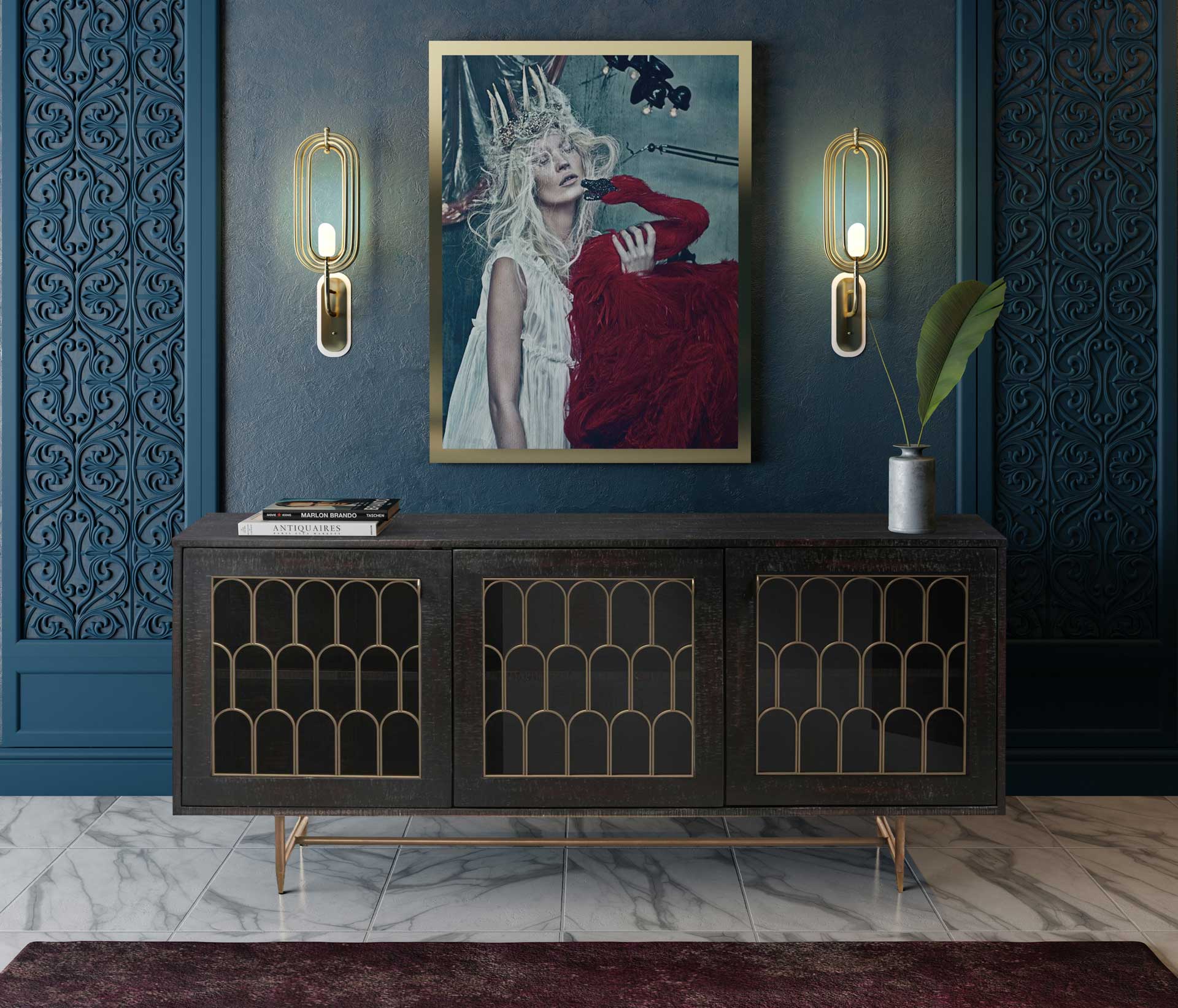 Gershwin Wood Buffet Black/Brass - Image 7