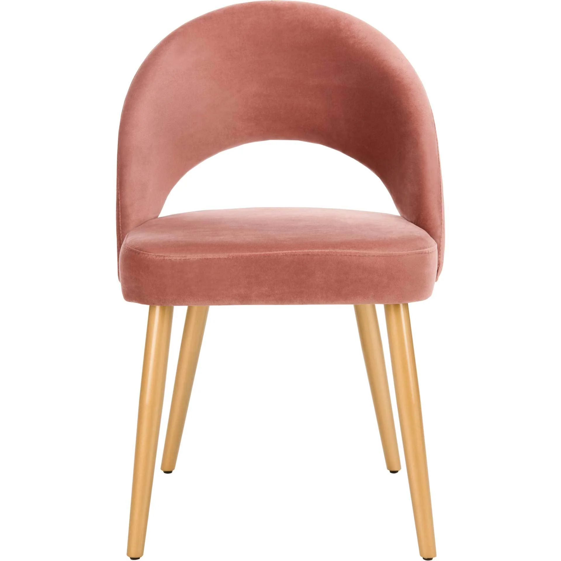 Gia Retro Dining Chair Dusty Rose/Gold (Set of 2) - Image 3