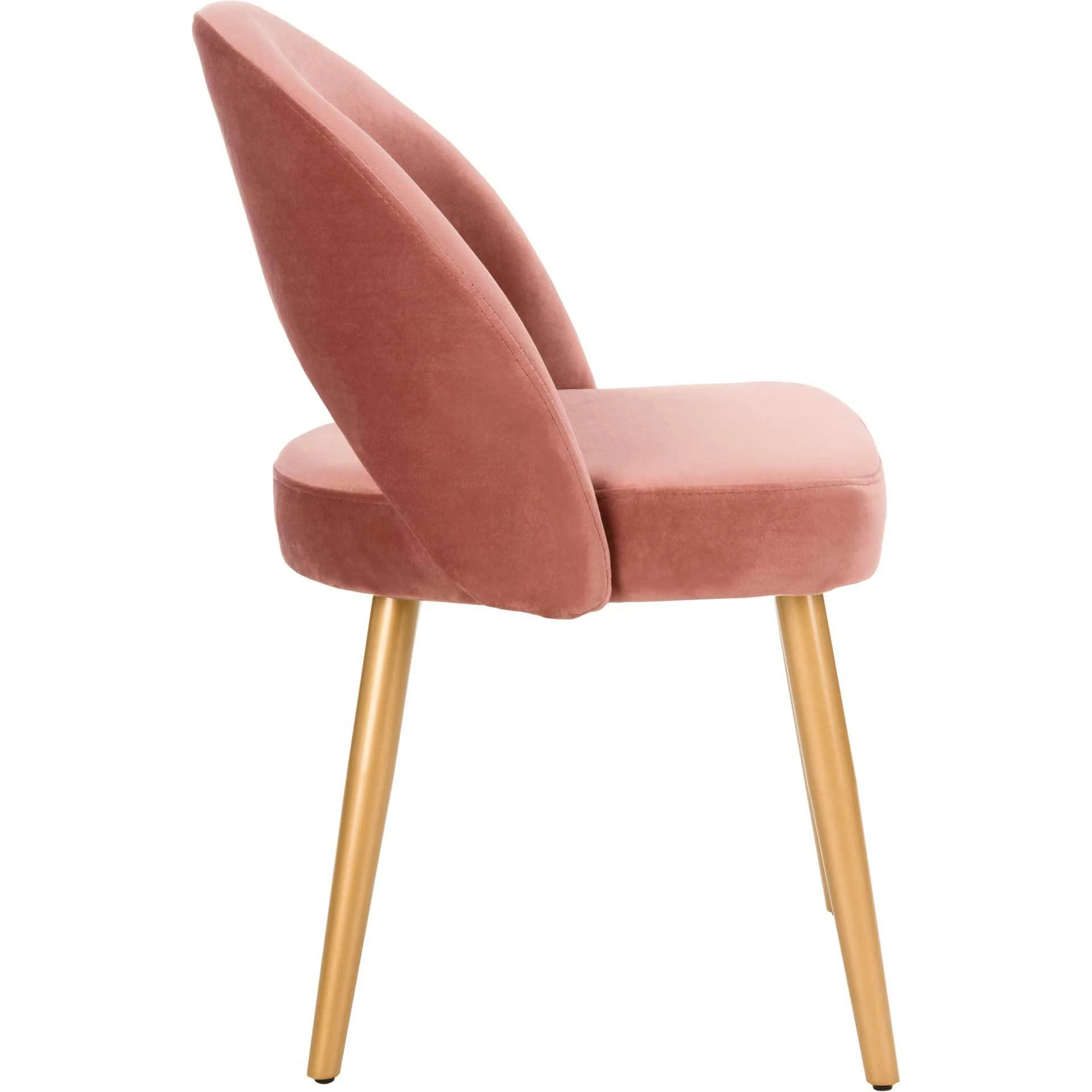 Gia Retro Dining Chair Dusty Rose/Gold (Set of 2) - Image 5