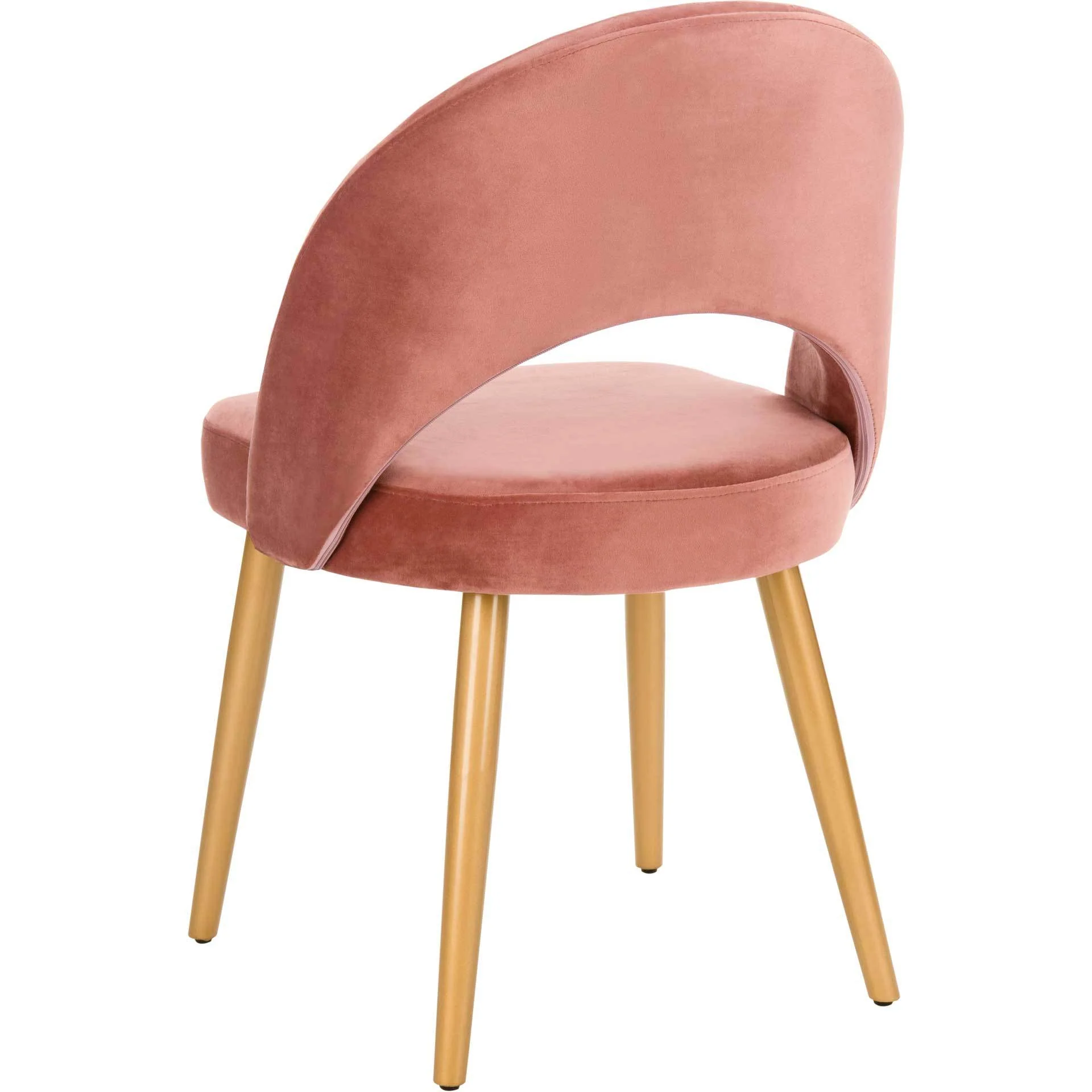 Gia Retro Dining Chair Dusty Rose/Gold (Set of 2) - Image 6