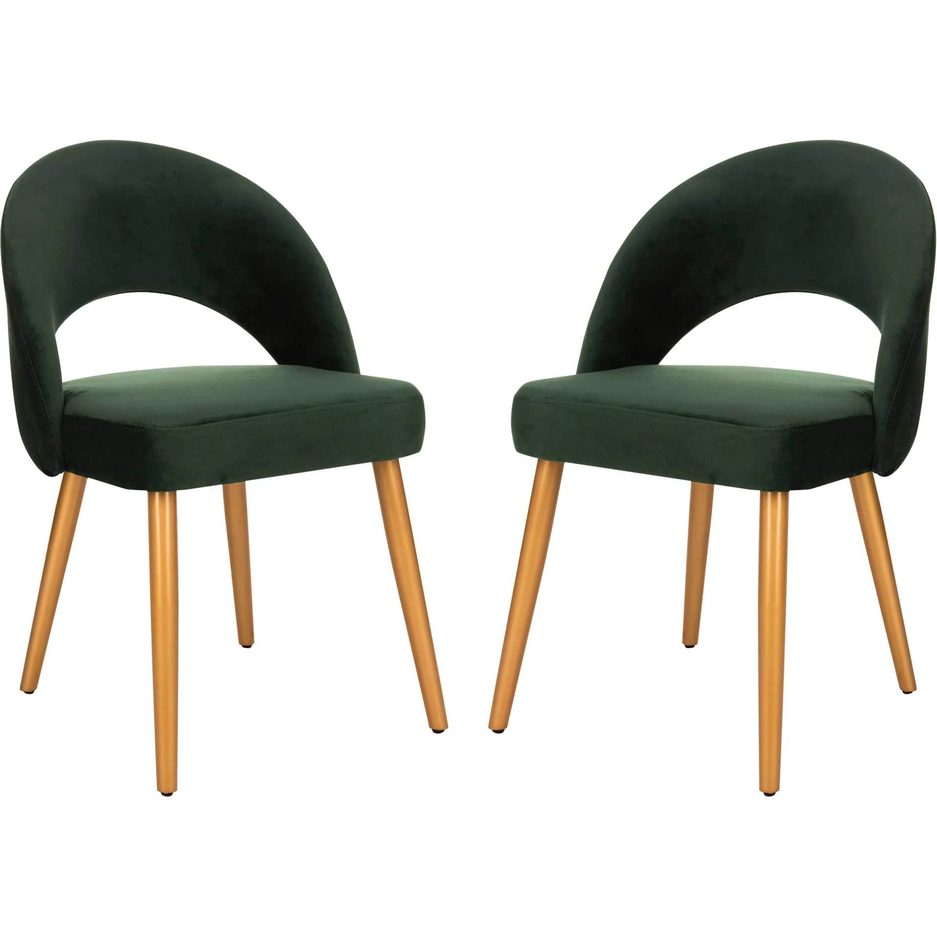 Gia Retro Dining Chair Malachite Green/Gold (Set of 2) - Image 2