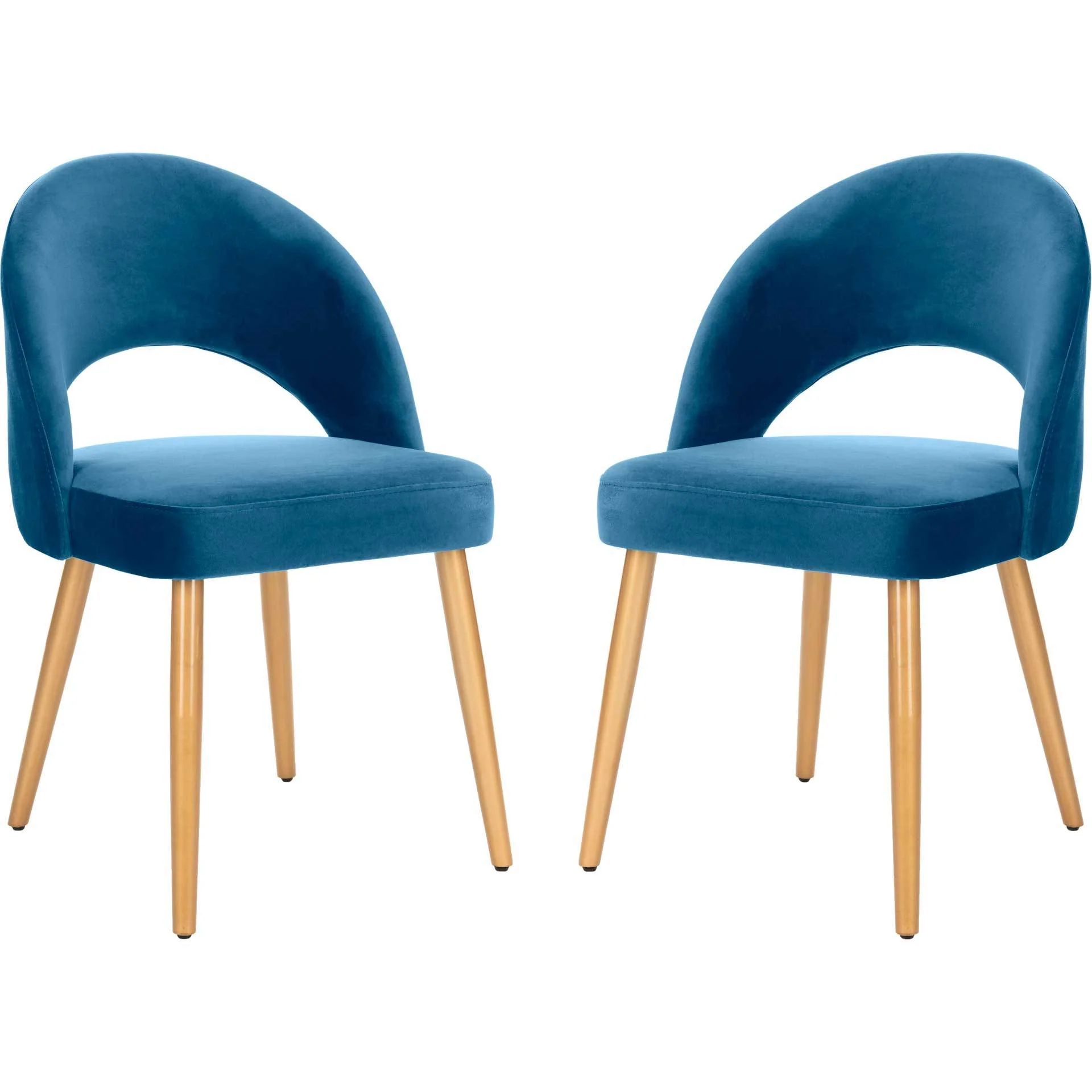 Gia Retro Dining Chair Navy/Gold (Set of 2) - Image 2