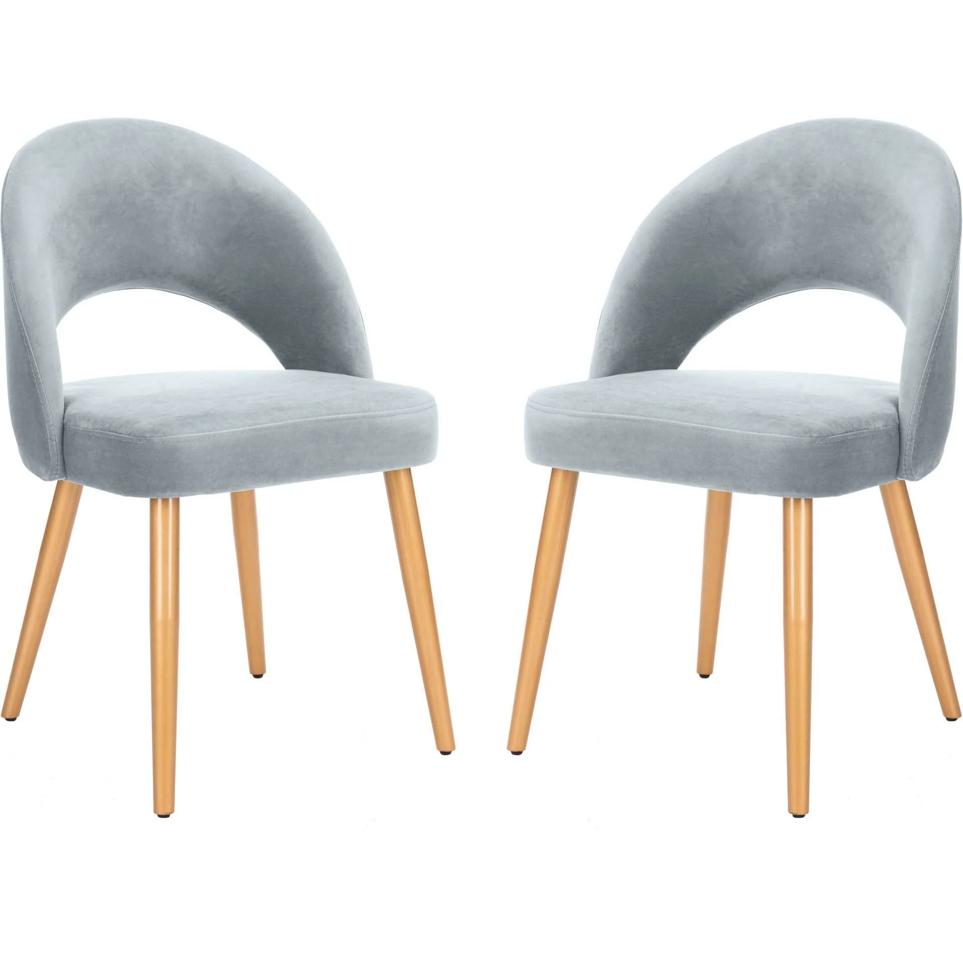 Gia Retro Dining Chair Slate Blue/Gold (Set of 2) - Image 2