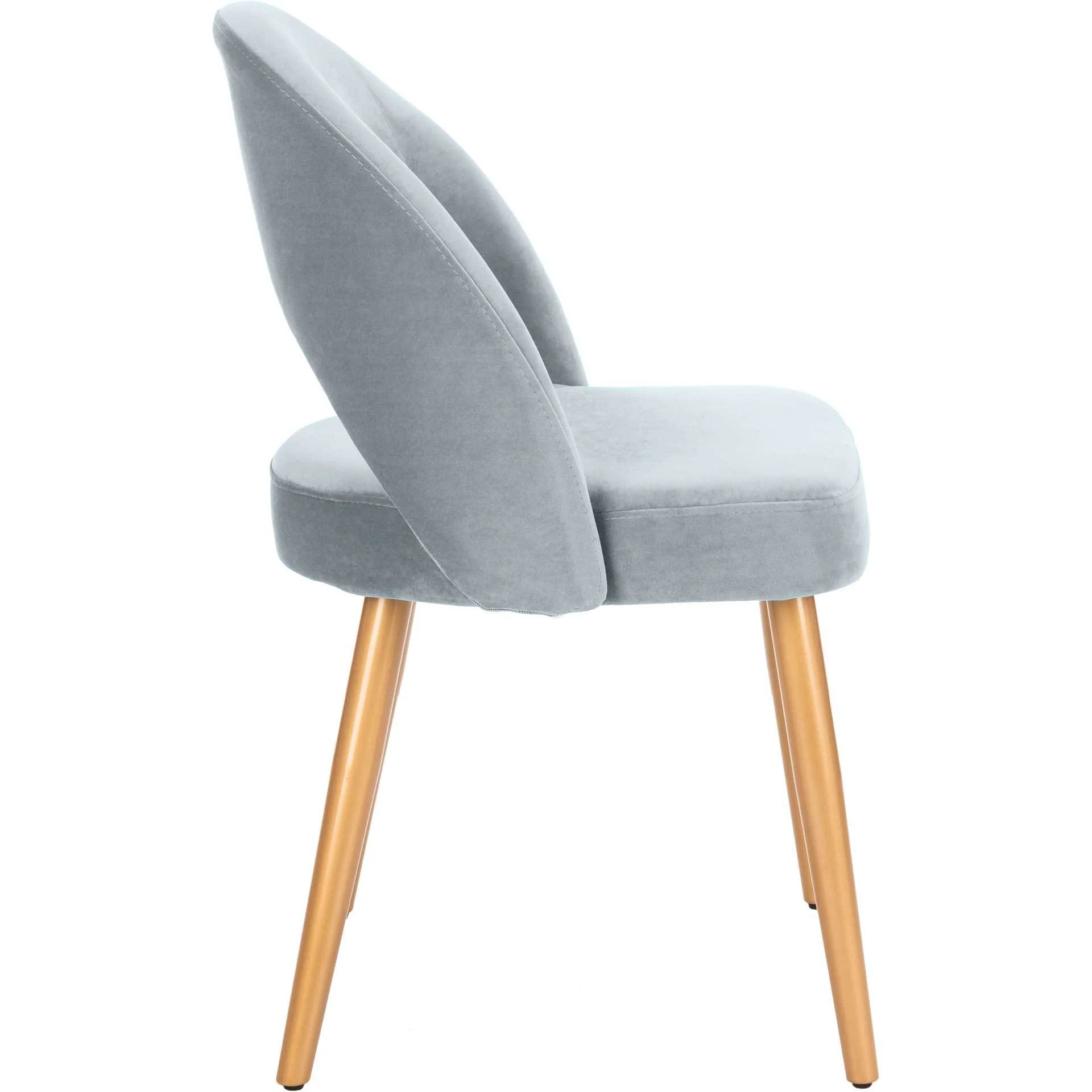 Gia Retro Dining Chair Slate Blue/Gold (Set of 2) - Image 3