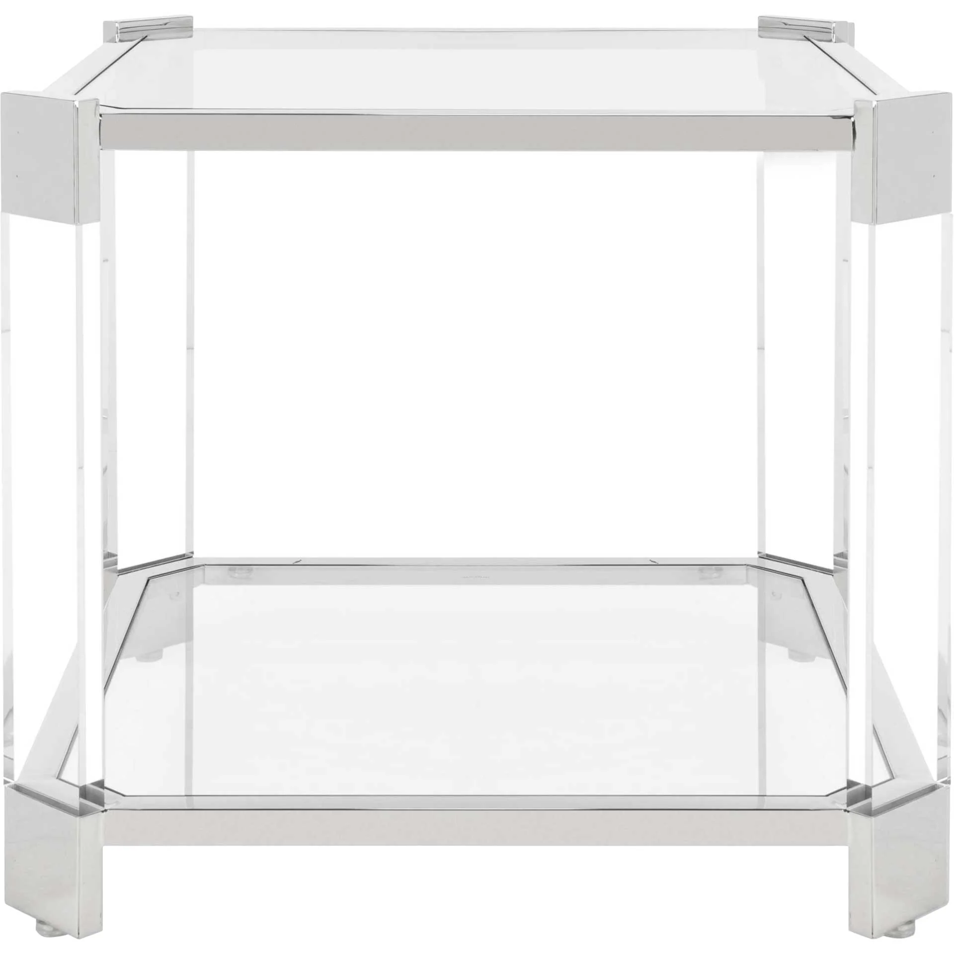 Giada Acrylic End Table Silver - Image 2