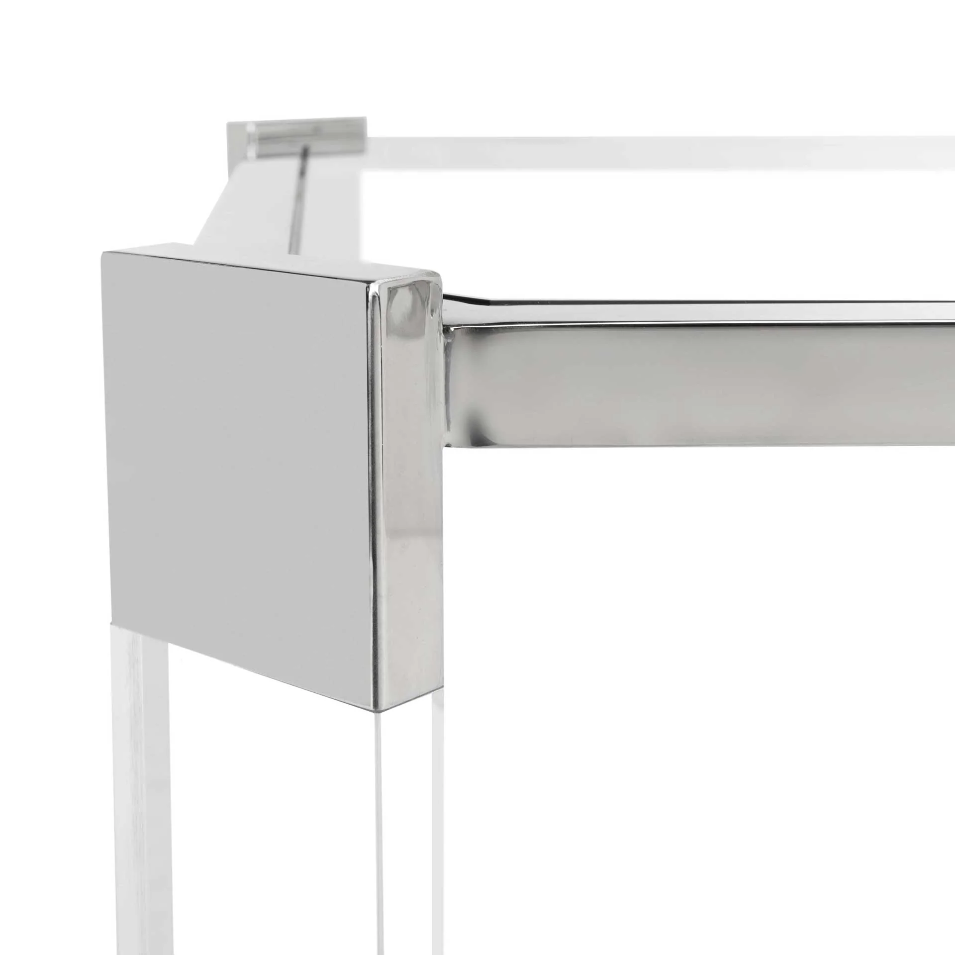 Giada Acrylic End Table Silver - Image 3