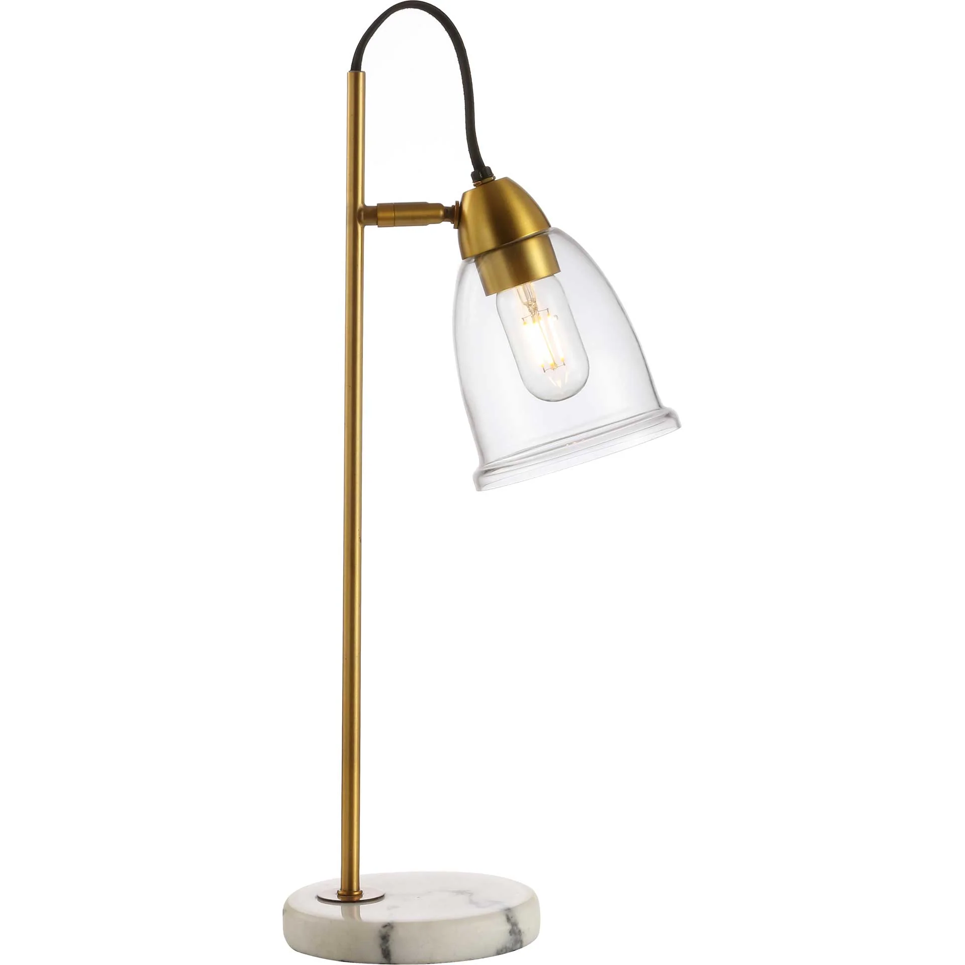 Giani Table Lamp White/Brass Gold/Clear - Image 2
